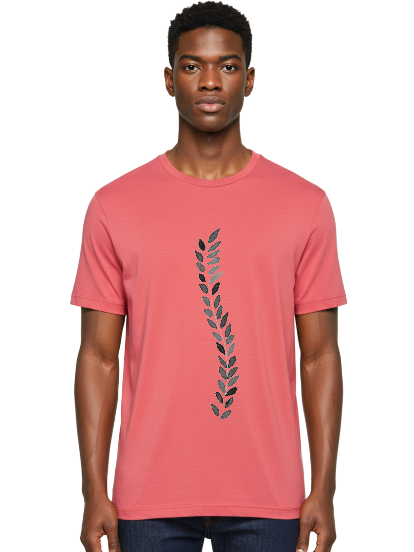 Indigo-Leaves Men'S Graphic Tee, 100% Cotton, Comfortable Casual Summer Wear, Machine Washable, Purple Leaves, Floral Design, Leaf Pattern, Artistic Foliage, Elegant Graphics, Nature-Inspired Art, Purple And Black Leaves Aac327 20