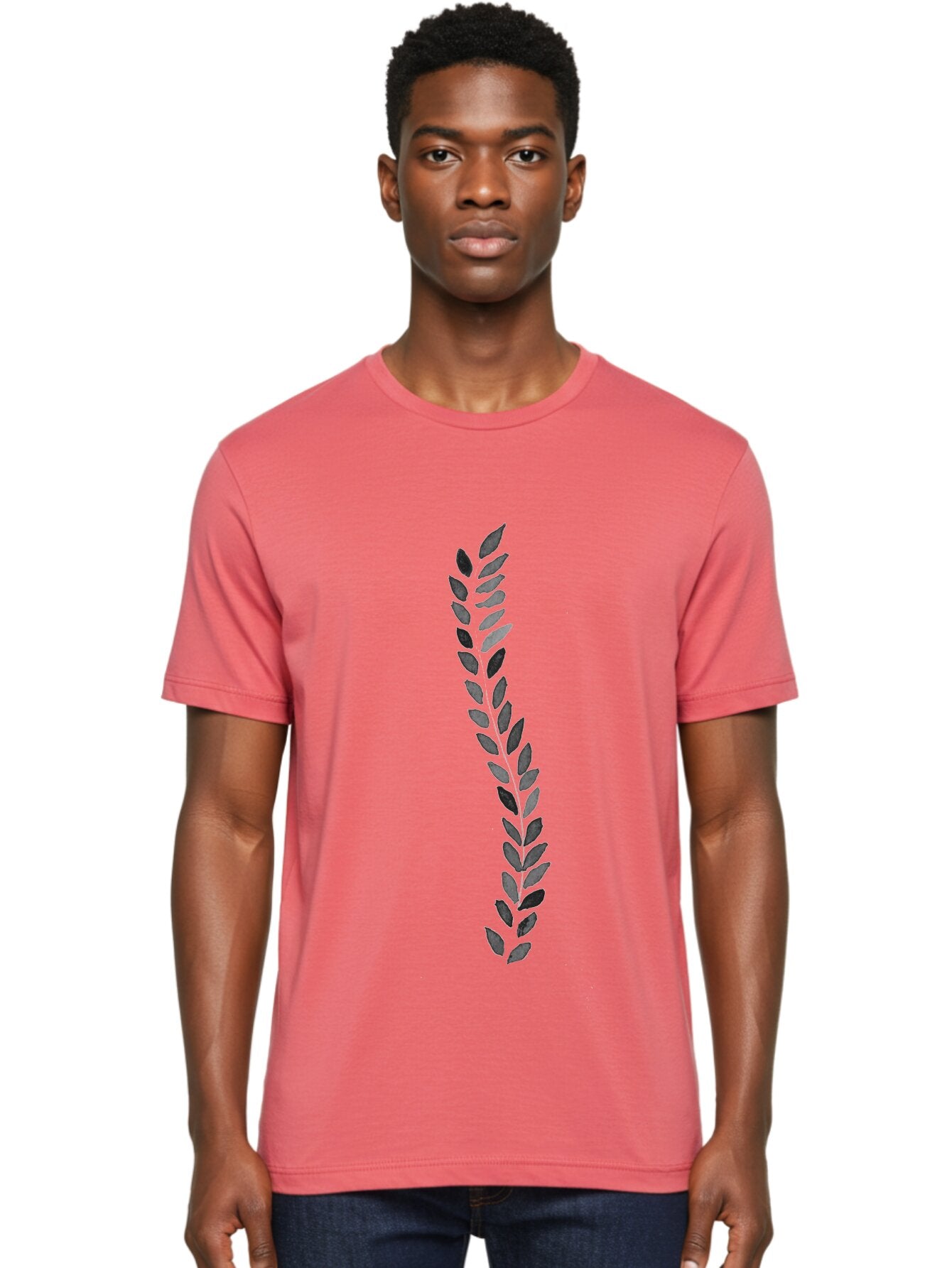 Indigo-Leaves Men'S Graphic Tee, 100% Cotton, Comfortable Casual Summer Wear, Machine Washable, Purple Leaves, Floral Design, Leaf Pattern, Artistic Foliage, Elegant Graphics, Nature-Inspired Art, Purple And Black Leaves Aac327 21