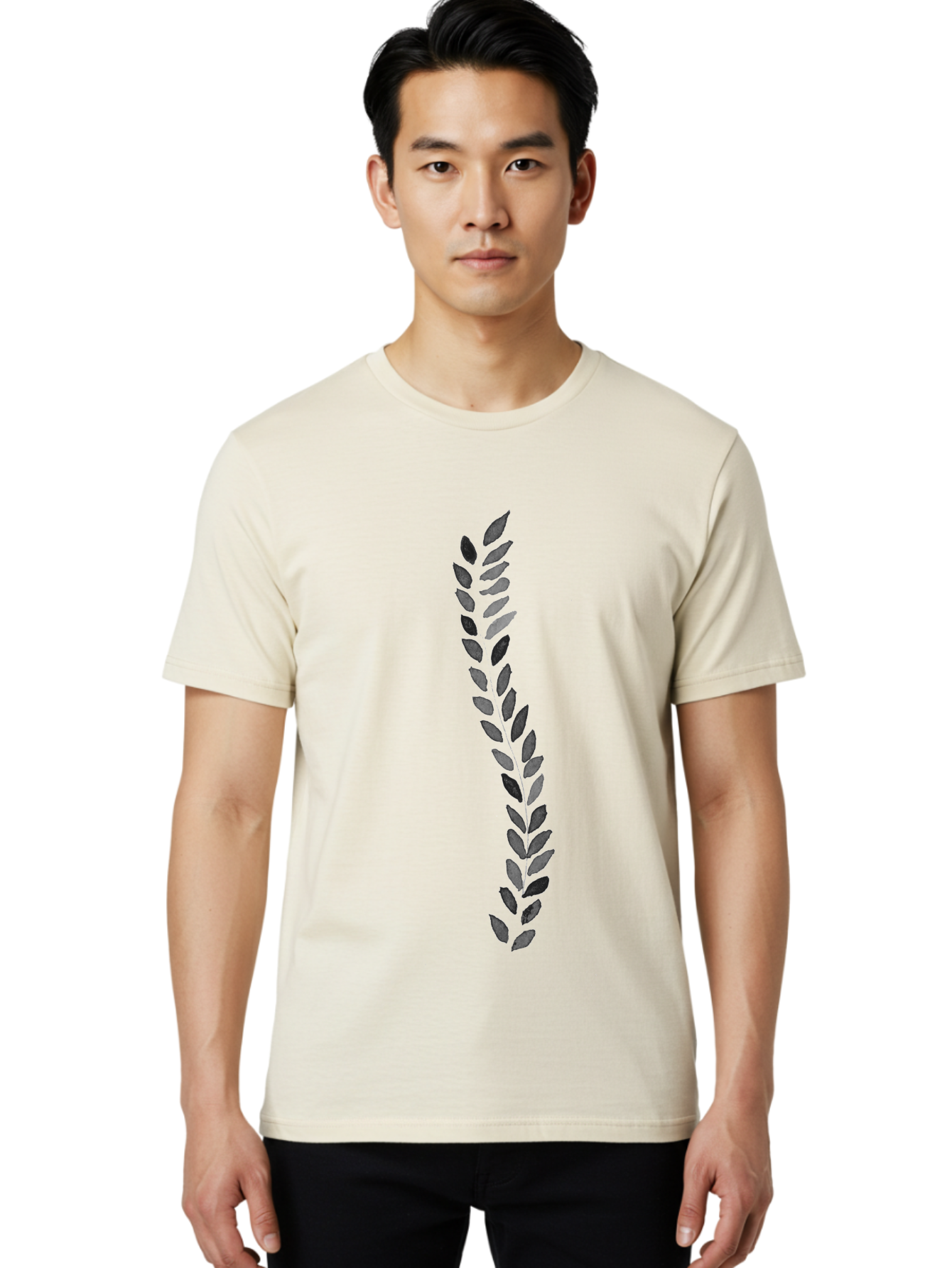 Indigo-Leaves Men'S Graphic Tee, 100% Cotton, Comfortable Casual Summer Wear, Machine Washable, Purple Leaves, Floral Design, Leaf Pattern, Artistic Foliage, Elegant Graphics, Nature-Inspired Art, Purple And Black Leaves Aac327
