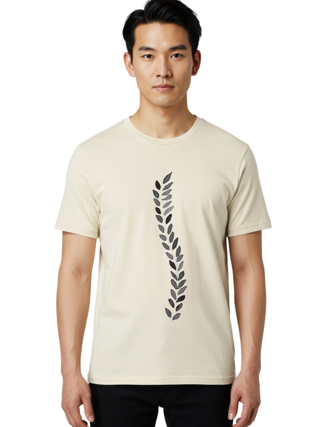 Indigo-Leaves Men'S Graphic Tee, 100% Cotton, Comfortable Casual Summer Wear, Machine Washable, Purple Leaves, Floral Design, Leaf Pattern, Artistic Foliage, Elegant Graphics, Nature-Inspired Art, Purple And Black Leaves Aac327 30