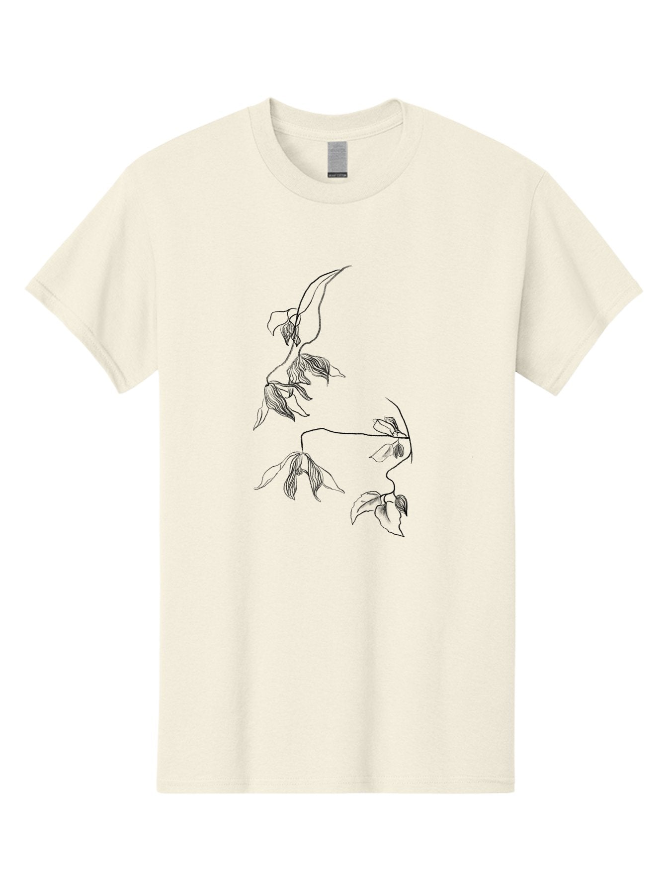 Leaves-1 Men'S Graphic Tee, 100% Cotton, Comfortable Casual Summer Wear, Machine Washable, Sketchy Vines, Delicate Leaves, Minimalist Art, Flowing Stems, Simple Lines, Botanical Illustration, Natural Elegance Aac331 11