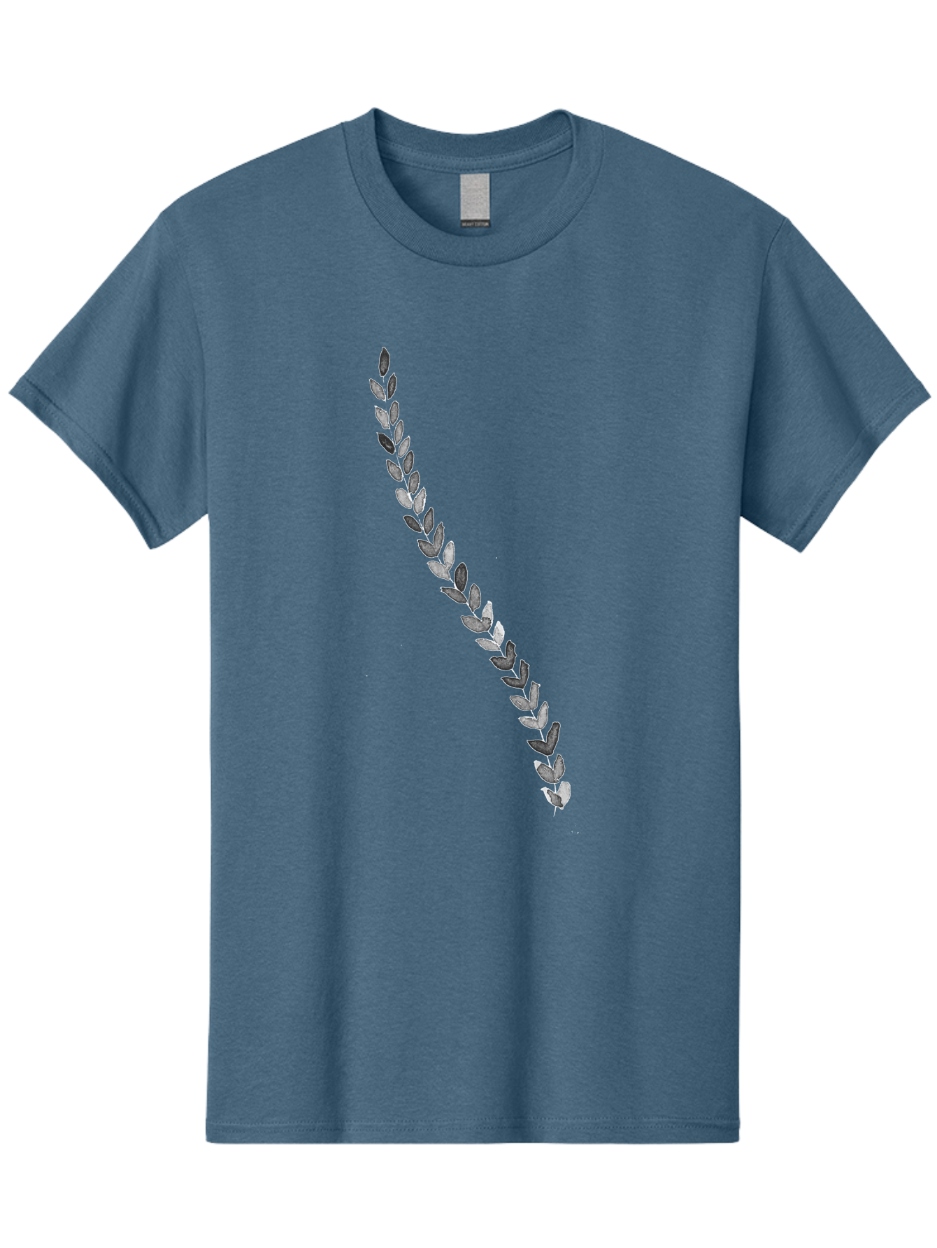 Leaves Men'S Graphic Tee, 100% Cotton, Comfortable Casual Summer Wear, Machine Washable, Laurel Wreath, Leafy Garland, Purple Leaves, Digital Illustration, Graphic Design, Symbol Of Honor, Award Decoration, Vintage Style Aac332 23