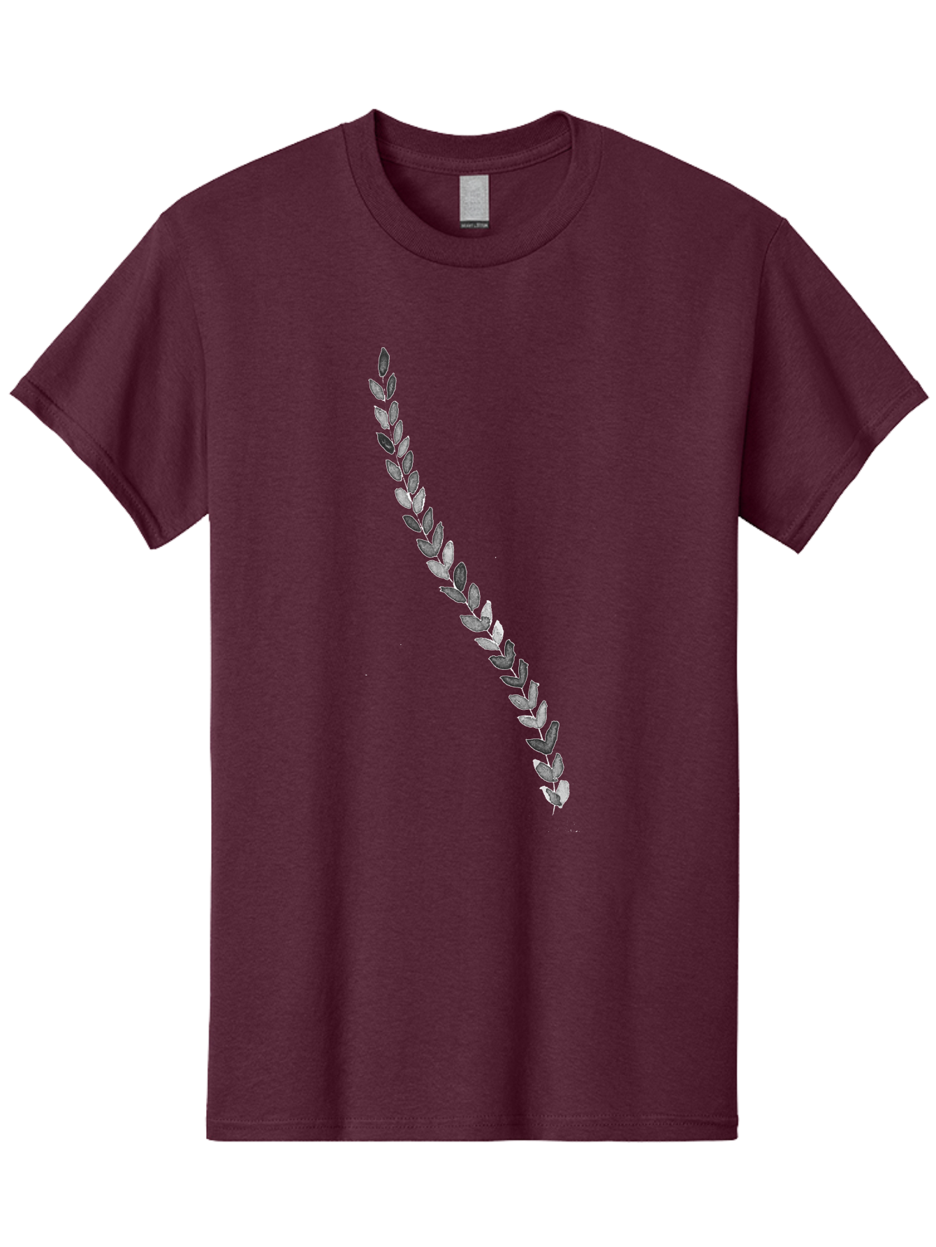 Leaves Men'S Graphic Tee, 100% Cotton, Comfortable Casual Summer Wear, Machine Washable, Laurel Wreath, Leafy Garland, Purple Leaves, Digital Illustration, Graphic Design, Symbol Of Honor, Award Decoration, Vintage Style Aac332 11