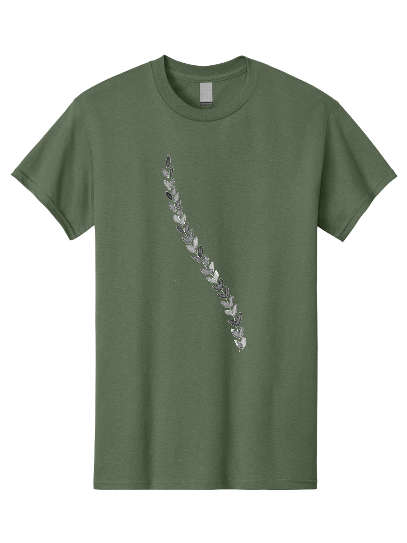 Leaves Men'S Graphic Tee, 100% Cotton, Comfortable Casual Summer Wear, Machine Washable, Laurel Wreath, Leafy Garland, Purple Leaves, Digital Illustration, Graphic Design, Symbol Of Honor, Award Decoration, Vintage Style Aac332 25