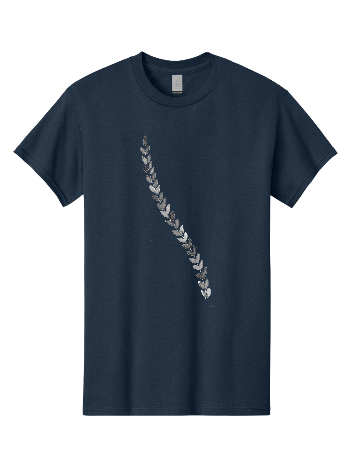 Leaves Men'S Graphic Tee, 100% Cotton, Comfortable Casual Summer Wear, Machine Washable, Laurel Wreath, Leafy Garland, Purple Leaves, Digital Illustration, Graphic Design, Symbol Of Honor, Award Decoration, Vintage Style Aac332 15
