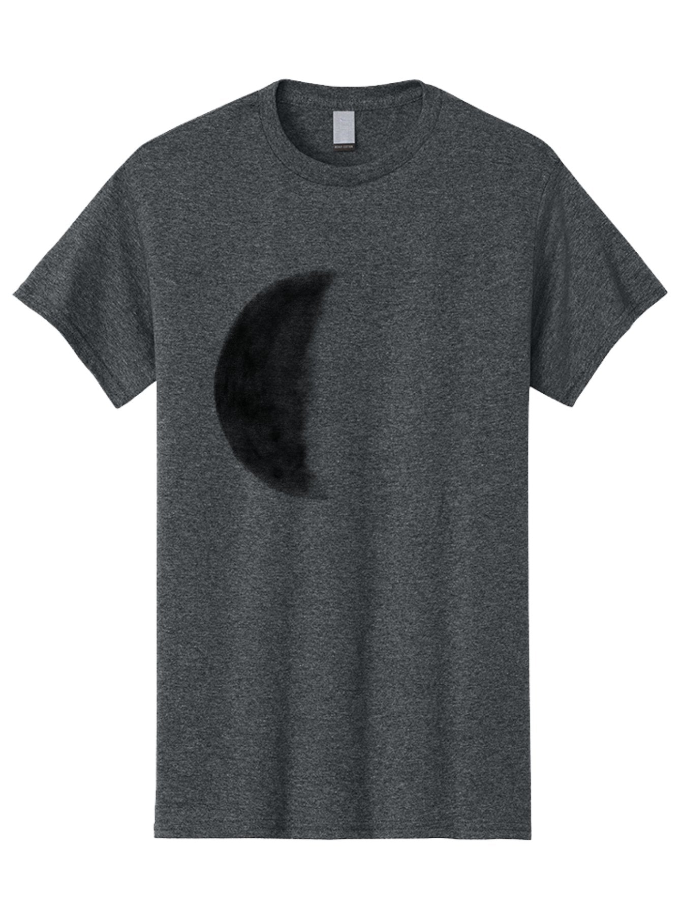 Moon Men'S Graphic Tee, 100% Cotton, Comfortable Casual Summer Wear, Machine Washable, Moon Phase, Lunar Cycle, Half Moon, Moon Surface, Dark Craters, Lunar Texture, Celestial Body, Space Imagery, Astronomy Aac337