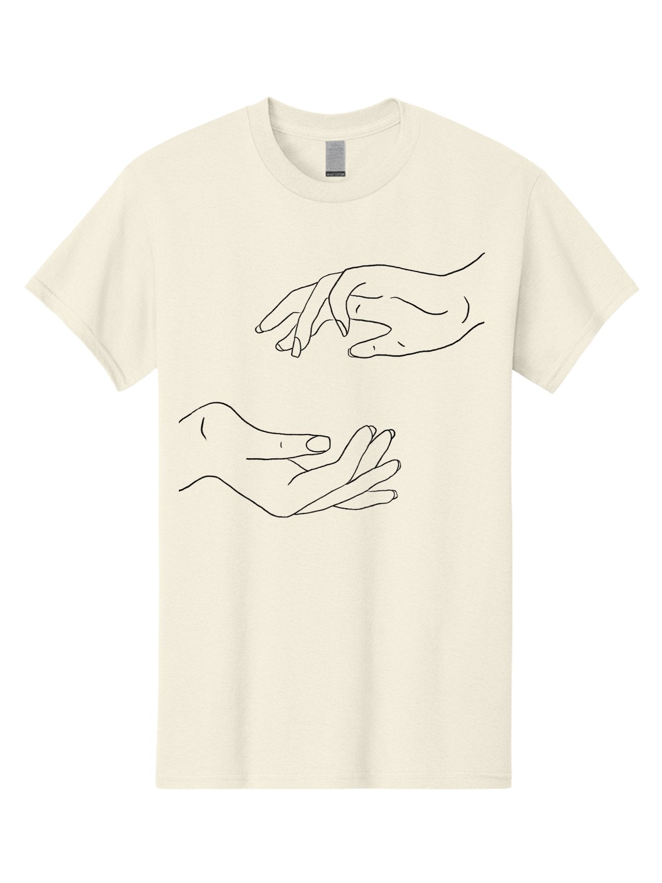 Reaching-Hands Men'S Graphic Tee, 100% Cotton, Comfortable Casual Summer Wear, Machine Washable, Outstretched Hands, Reaching Out, Human Connection, Body Language, Gesture, Touch, Helping Hand, Support Aac346 12