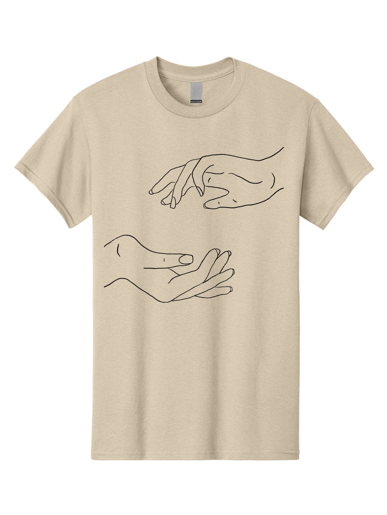 Reaching-Hands Men'S Graphic Tee, 100% Cotton, Comfortable Casual Summer Wear, Machine Washable, Outstretched Hands, Reaching Out, Human Connection, Body Language, Gesture, Touch, Helping Hand, Support Aac346 10
