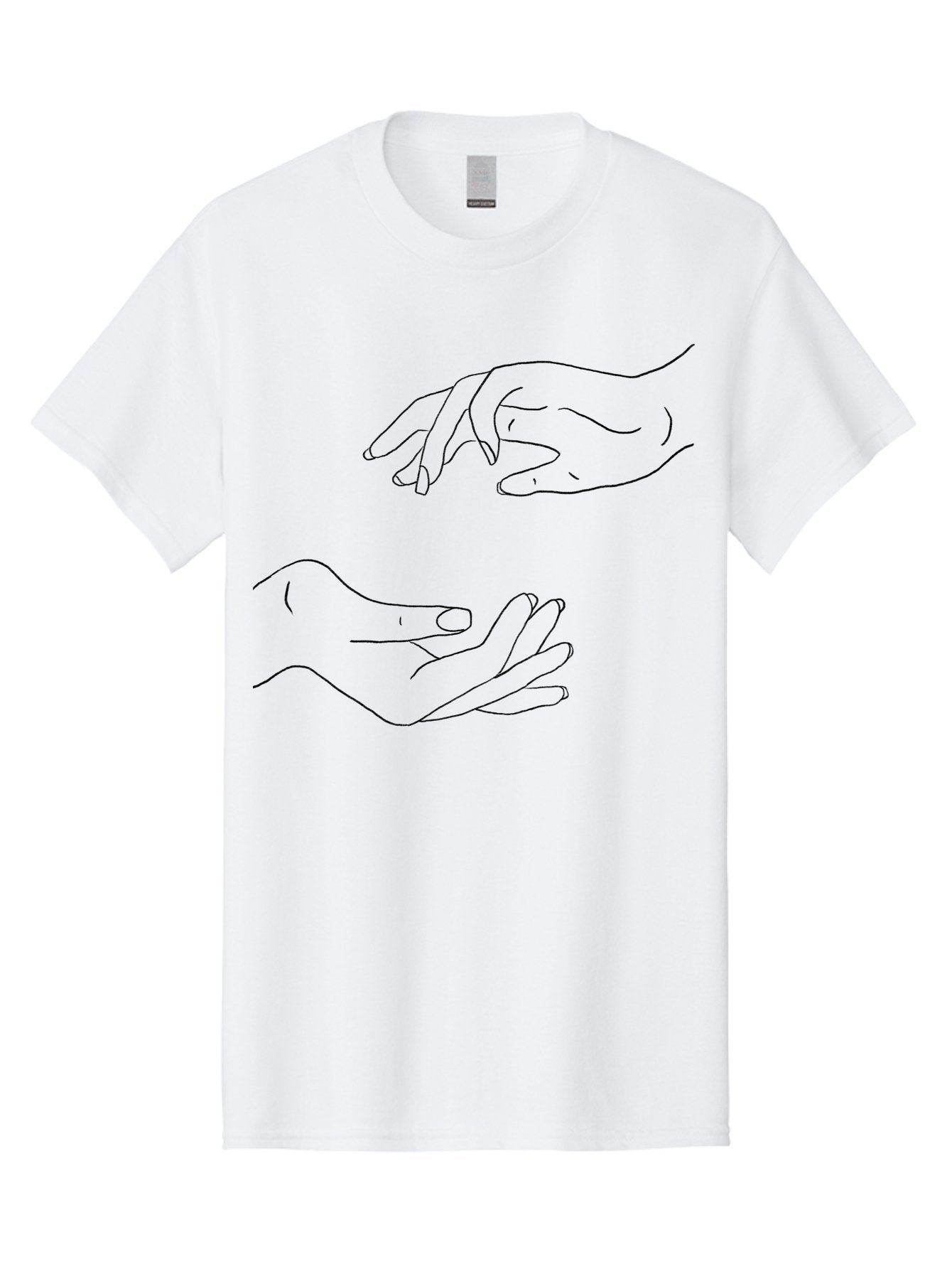 Reaching-Hands Men'S Graphic Tee, 100% Cotton, Comfortable Casual Summer Wear, Machine Washable, Outstretched Hands, Reaching Out, Human Connection, Body Language, Gesture, Touch, Helping Hand, Support Aac346 15
