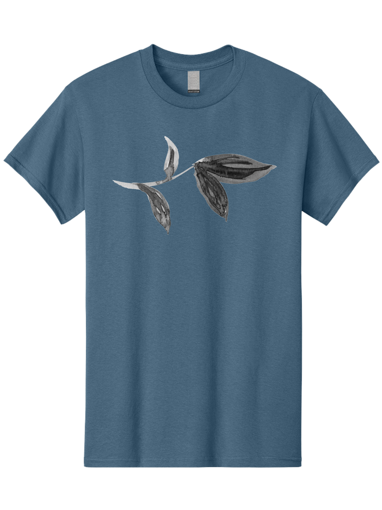 Silver-Leaves Men'S Graphic Tee, 100% Cotton, Comfortable Casual Summer Wear, Machine Washable, Black And White Leaves, Leaf Design, Leaf Pattern, Minimalist Art, Digital Illustration, Leafy Graphics, Plant Art, Modern Art, Simple Shapes, Aac349 7