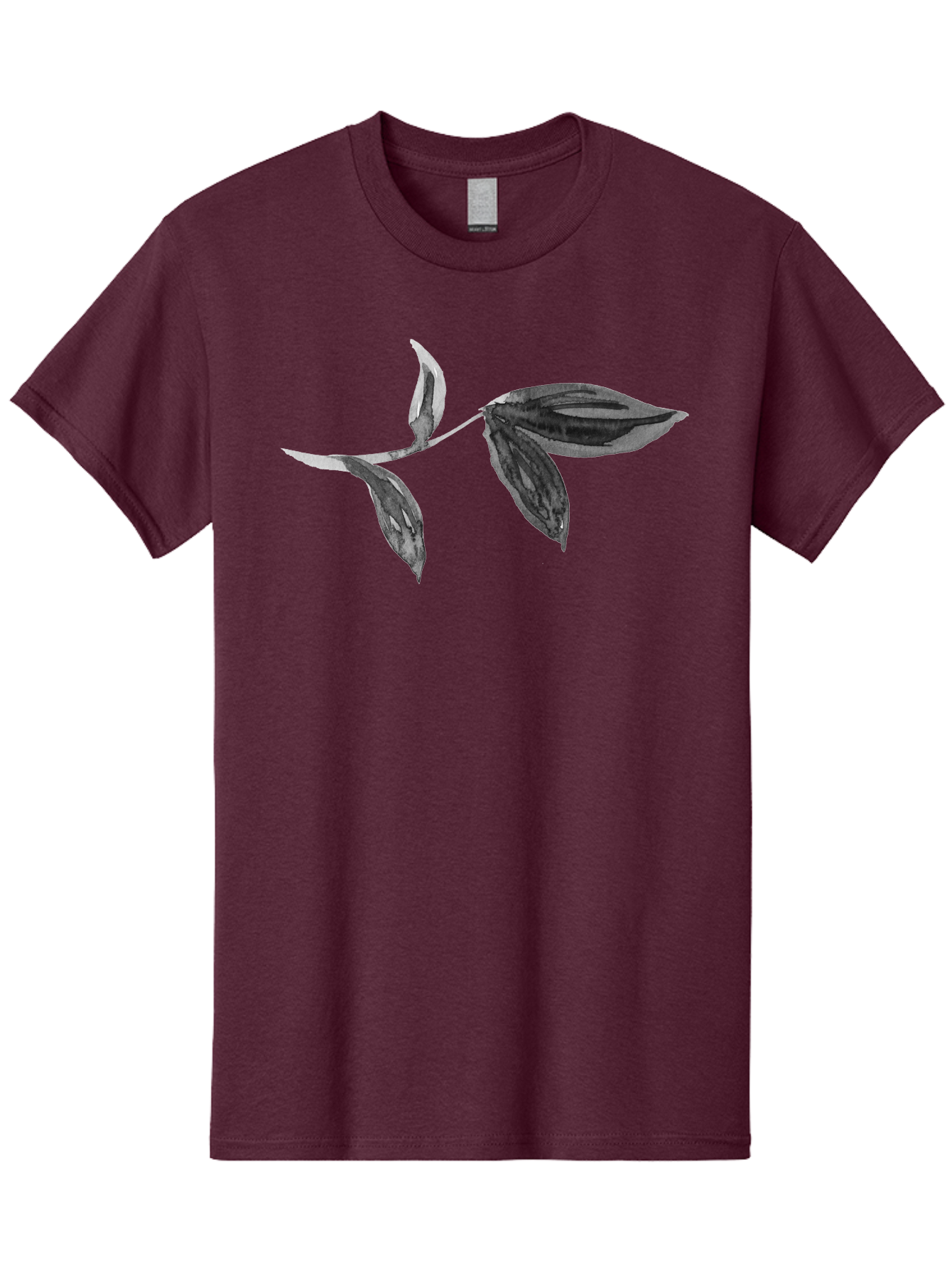 Silver-Leaves Men'S Graphic Tee, 100% Cotton, Comfortable Casual Summer Wear, Machine Washable, Black And White Leaves, Leaf Design, Leaf Pattern, Minimalist Art, Digital Illustration, Leafy Graphics, Plant Art, Modern Art, Simple Shapes, Aac349 27