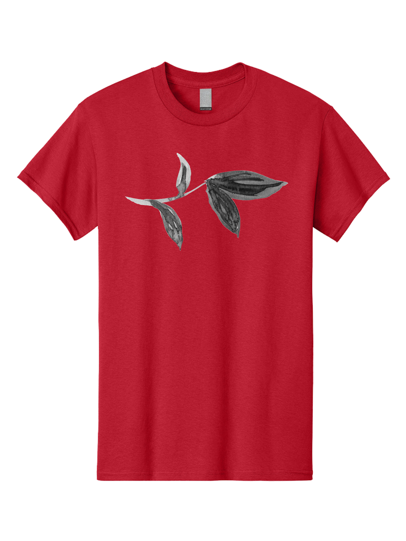 Silver-Leaves Men'S Graphic Tee, 100% Cotton, Comfortable Casual Summer Wear, Machine Washable, Black And White Leaves, Leaf Design, Leaf Pattern, Minimalist Art, Digital Illustration, Leafy Graphics, Plant Art, Modern Art, Simple Shapes, Aac349 3
