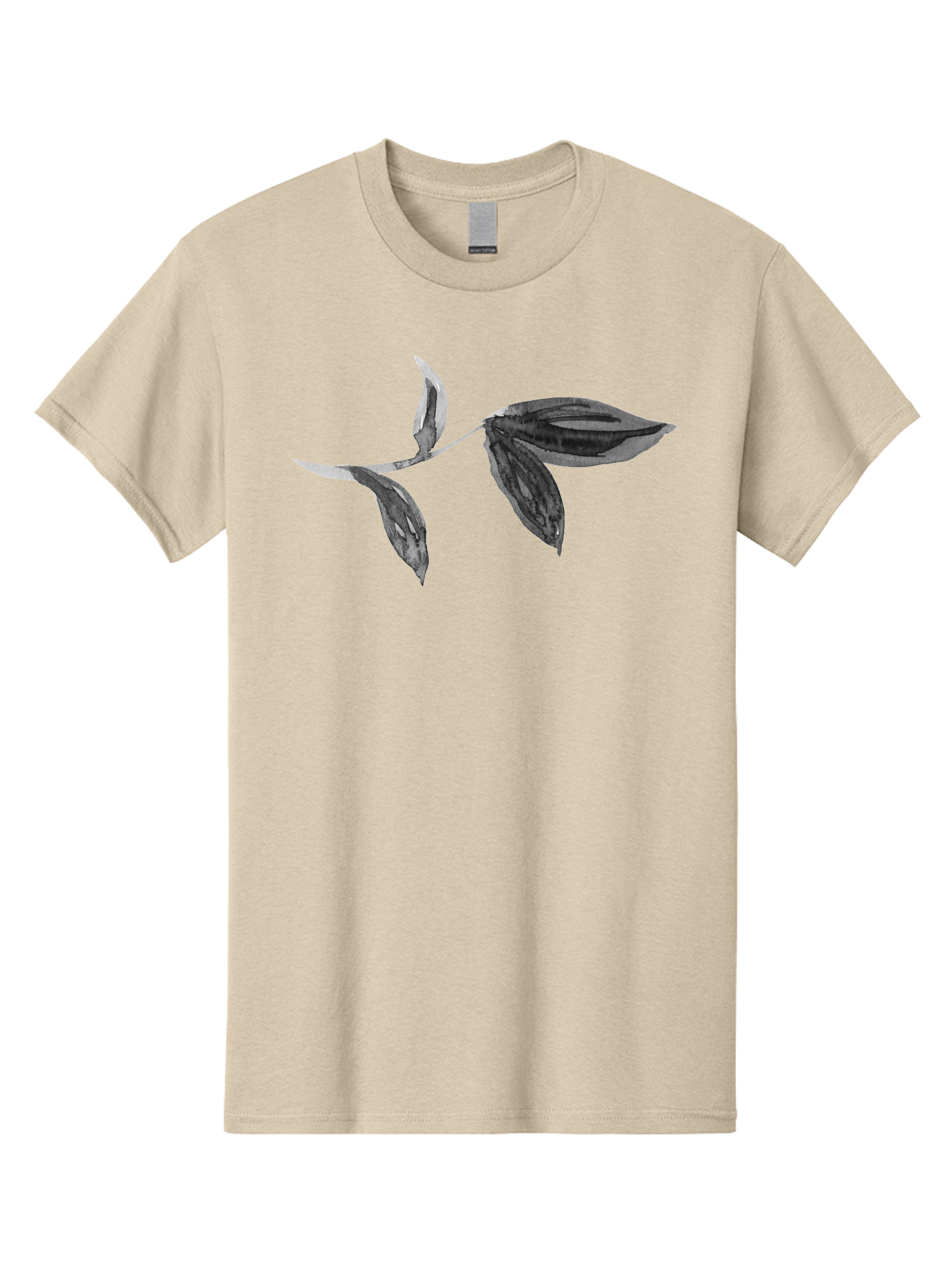 Silver-Leaves Men'S Graphic Tee, 100% Cotton, Comfortable Casual Summer Wear, Machine Washable, Black And White Leaves, Leaf Design, Leaf Pattern, Minimalist Art, Digital Illustration, Leafy Graphics, Plant Art, Modern Art, Simple Shapes, Aac349 9