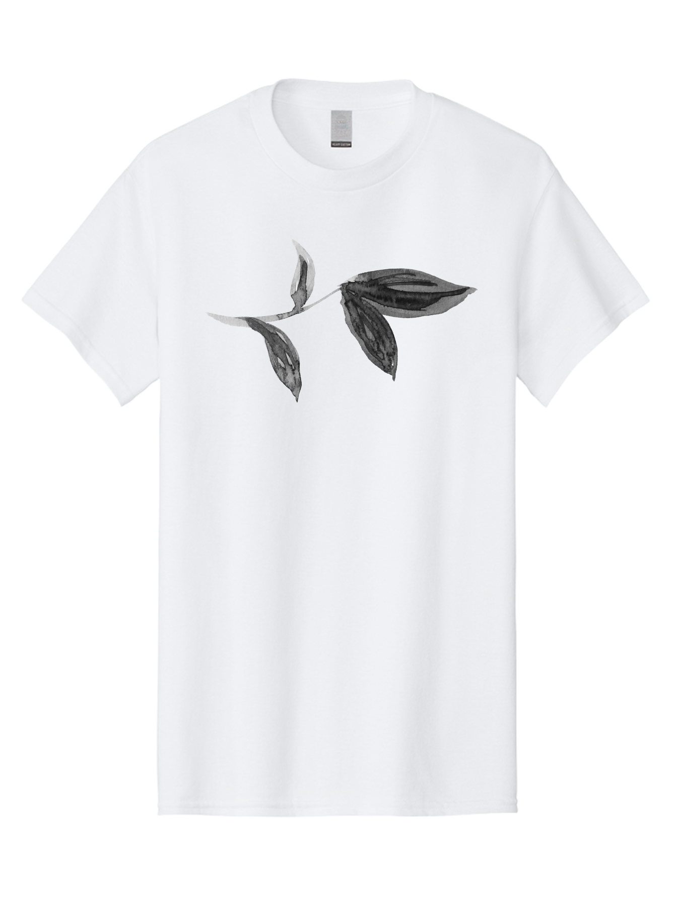 Silver-Leaves Men'S Graphic Tee, 100% Cotton, Comfortable Casual Summer Wear, Machine Washable, Black And White Leaves, Leaf Design, Leaf Pattern, Minimalist Art, Digital Illustration, Leafy Graphics, Plant Art, Modern Art, Simple Shapes, Aac349 23