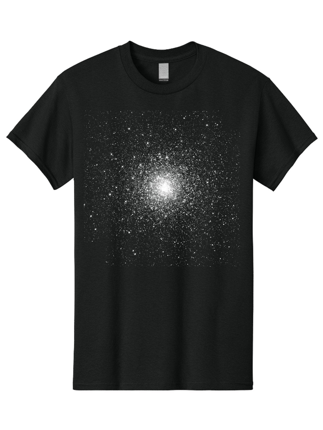 Star-Burst Men'S Graphic Tee, 100% Cotton, Comfortable Casual Summer Wear, Machine Washable, White Speckles, Burst Effect, Abstract Design, Light Particles, Glowing Center, Visual Effect, Motion Blur, Sparkling Dots Aac352 6