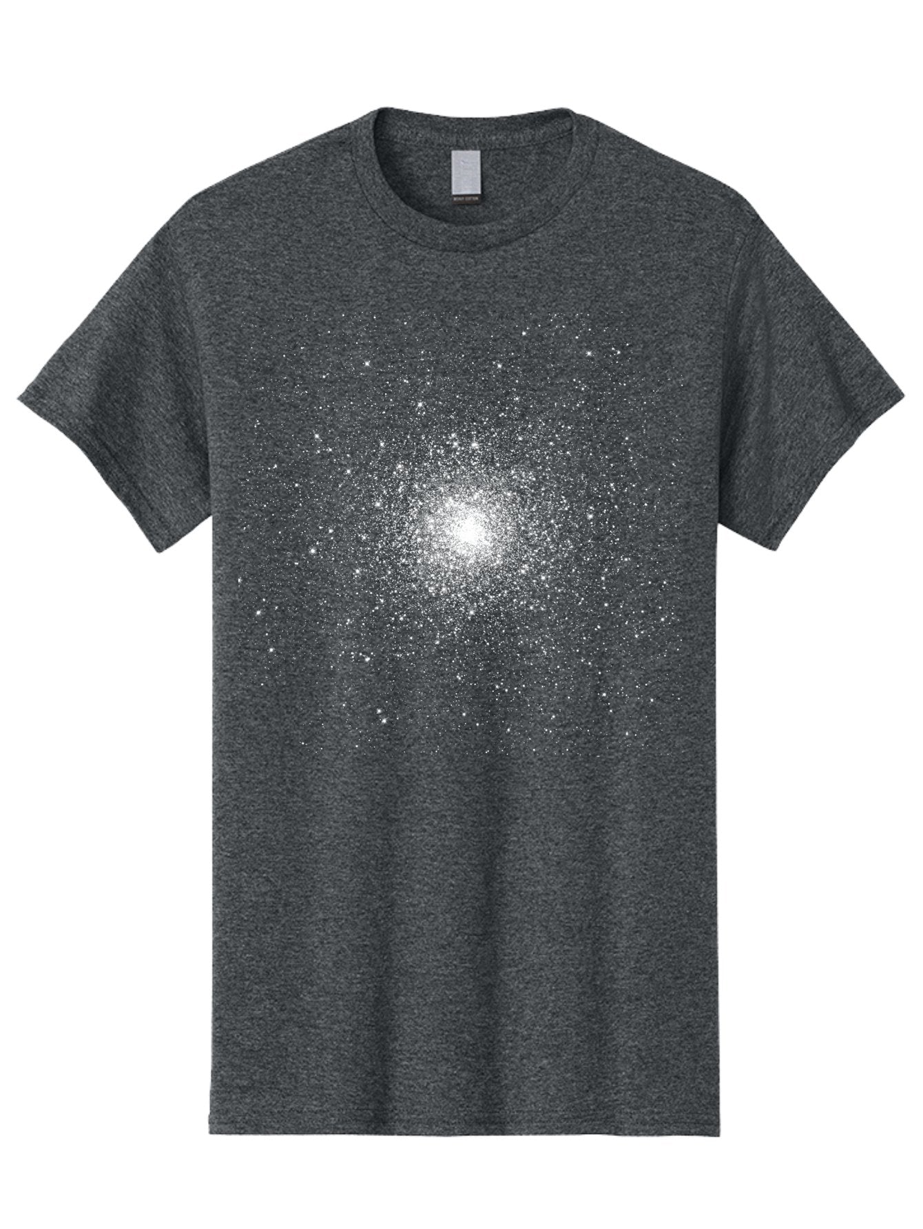 Star-Burst Men'S Graphic Tee, 100% Cotton, Comfortable Casual Summer Wear, Machine Washable, White Speckles, Burst Effect, Abstract Design, Light Particles, Glowing Center, Visual Effect, Motion Blur, Sparkling Dots Aac352 12