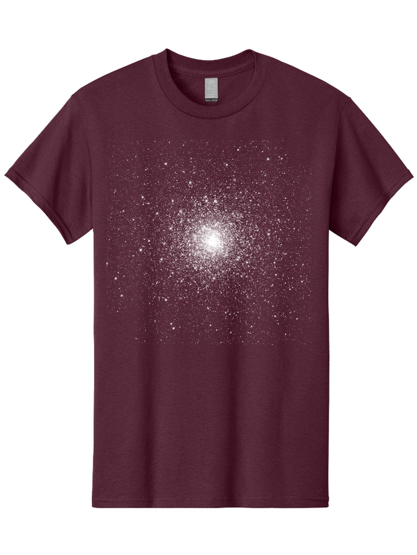 Star-Burst Men'S Graphic Tee, 100% Cotton, Comfortable Casual Summer Wear, Machine Washable, White Speckles, Burst Effect, Abstract Design, Light Particles, Glowing Center, Visual Effect, Motion Blur, Sparkling Dots Aac352 11
