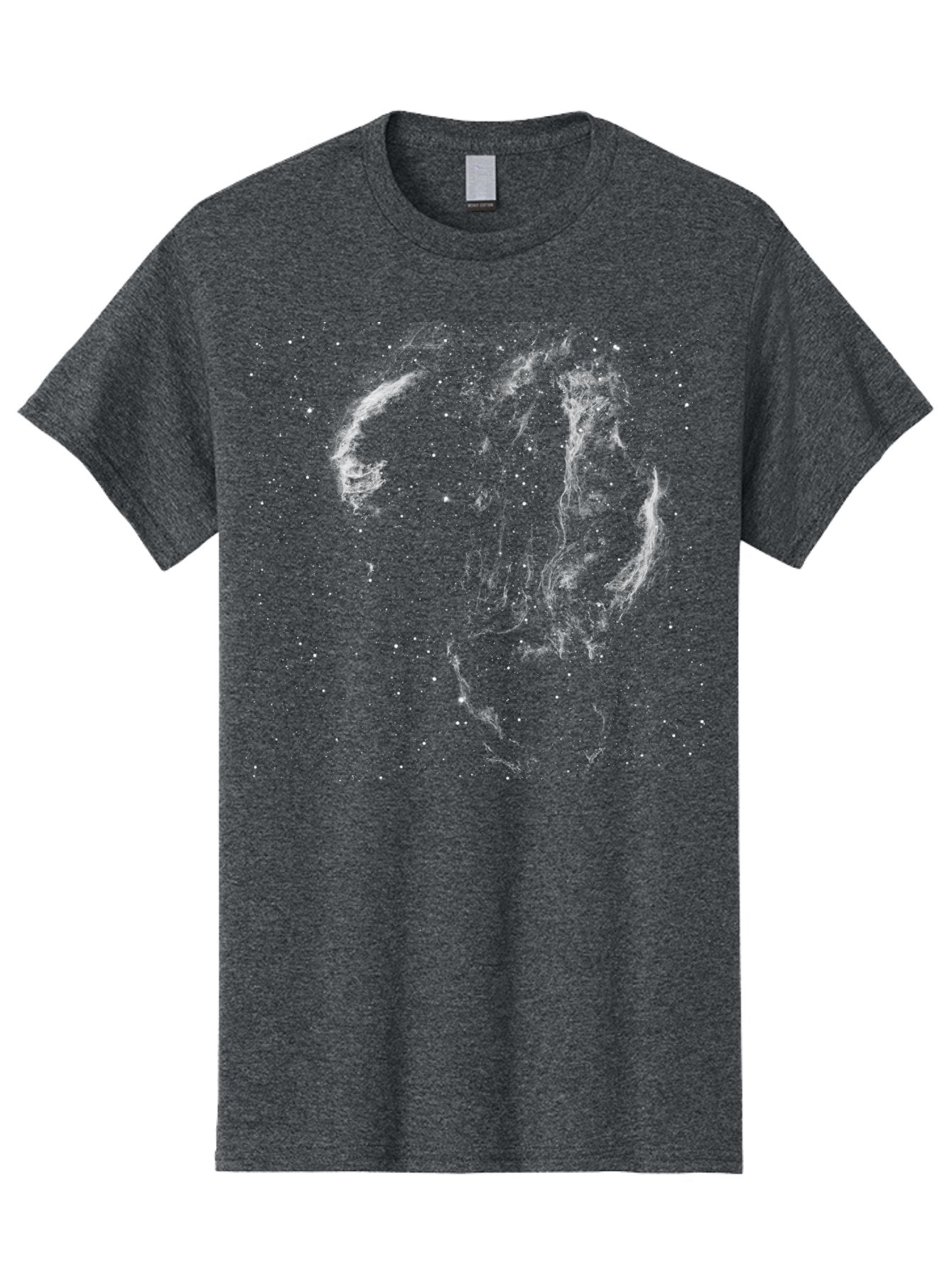 White-Smoke-On-Green Men'S Graphic Tee, 100% Cotton, Comfortable Casual Summer Wear, Machine Washable, Smoke Or Dust Cloud, Abstract Design, White Particles, Dynamic Movement, Textured Effect, Artistic Visualization, Creative Element Aac363