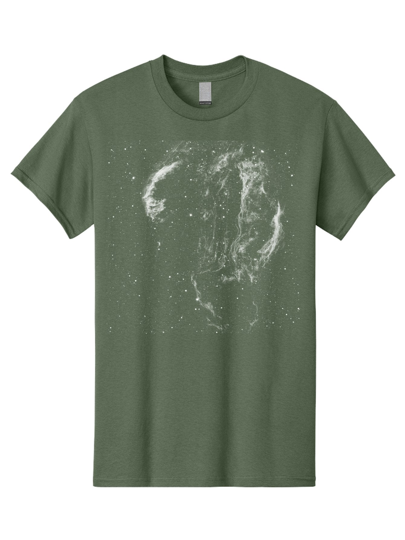 White-Smoke-On-Green Men'S Graphic Tee, 100% Cotton, Comfortable Casual Summer Wear, Machine Washable, Smoke Or Dust Cloud, Abstract Design, White Particles, Dynamic Movement, Textured Effect, Artistic Visualization, Creative Element Aac363 9