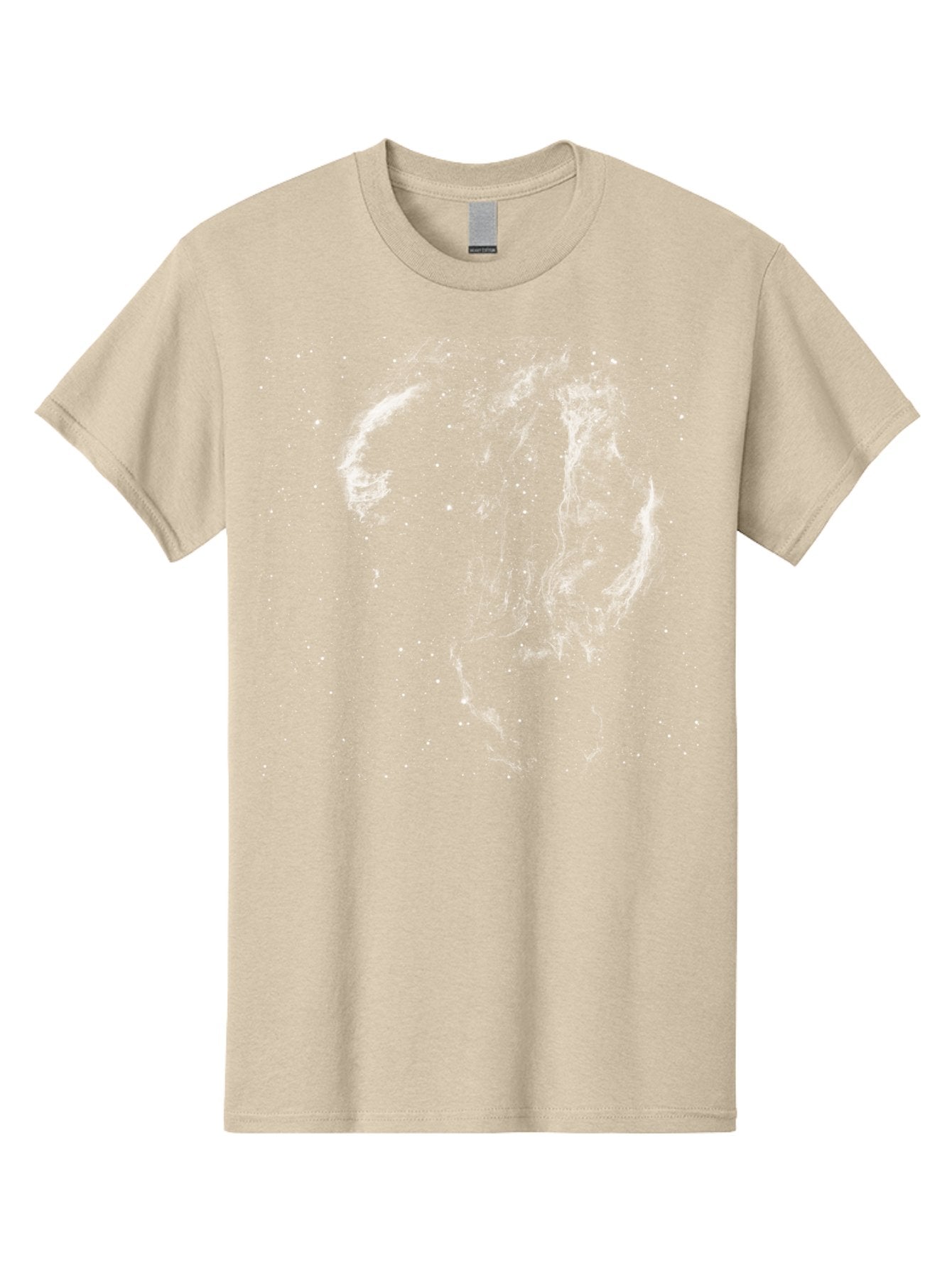 White-Smoke-On-Green Men'S Graphic Tee, 100% Cotton, Comfortable Casual Summer Wear, Machine Washable, Smoke Or Dust Cloud, Abstract Design, White Particles, Dynamic Movement, Textured Effect, Artistic Visualization, Creative Element Aac363 5