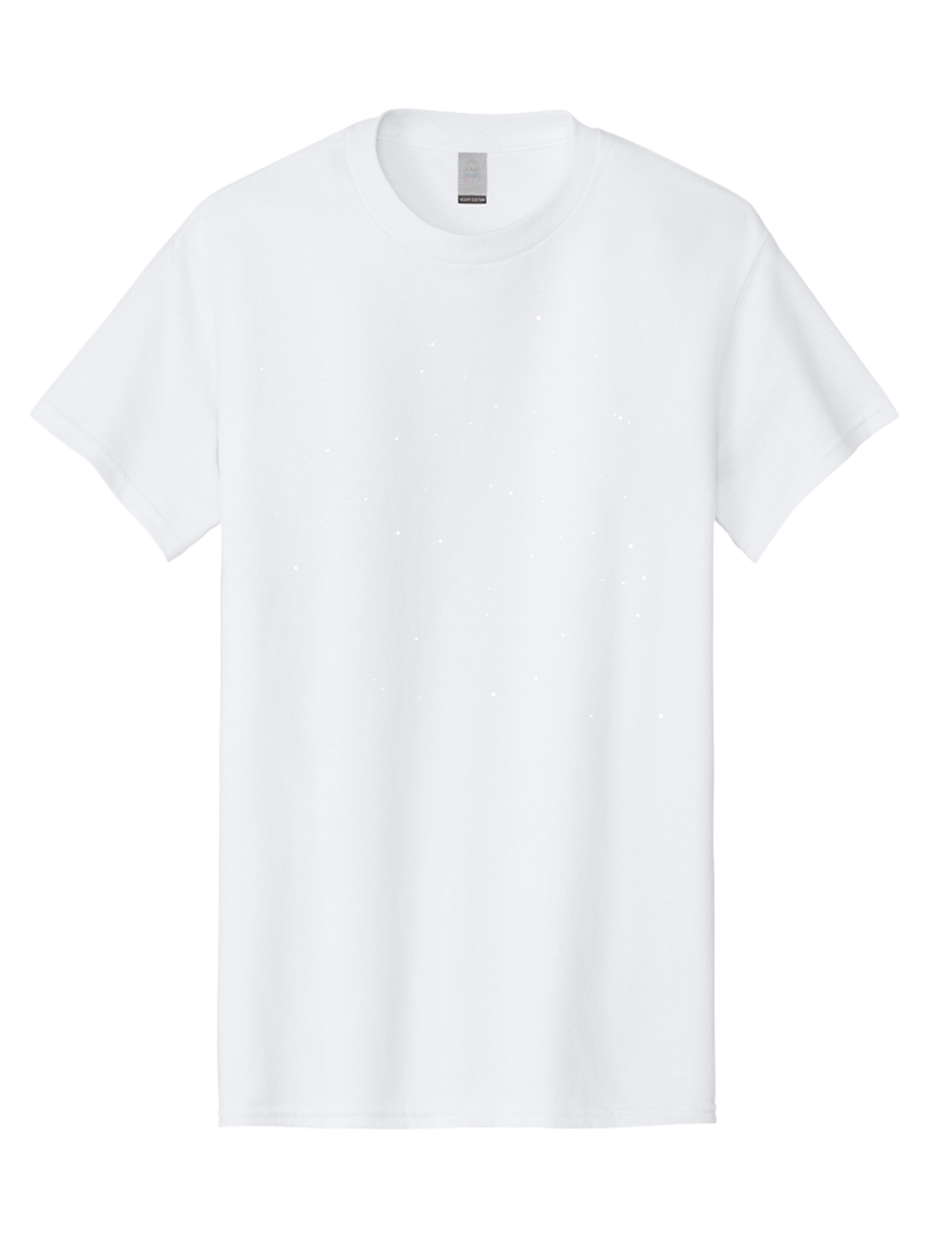 White-Stars Men'S Graphic Tee, 100% Cotton, Comfortable Casual Summer Wear, Machine Washable, Snowflakes Falling, Winter Scene, Festive Atmosphere, White Snow, Delicate Flakes, Snowfall Effect Aac364