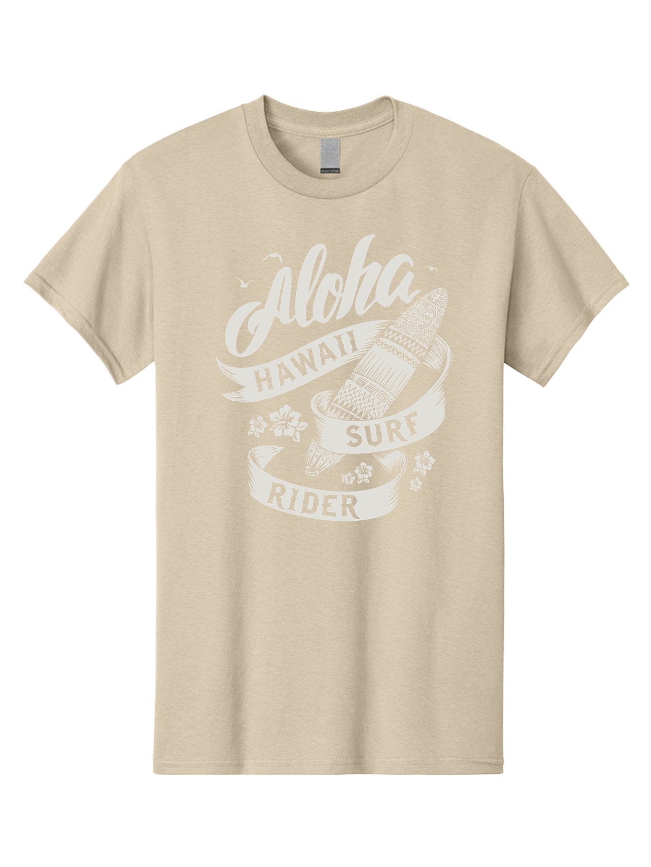 Aloha-Hawaii-Surf-Rider Men'S Graphic Tee, 100% Cotton, Comfortable Casual Summer Wear, Machine Washable, Surfboard Graphic, Hawaii Surf Culture, Aloha Spirit, Surfer Lifestyle, Tropical Vibes, Beachy Keiki, Surfing Adventure, Aac369 12