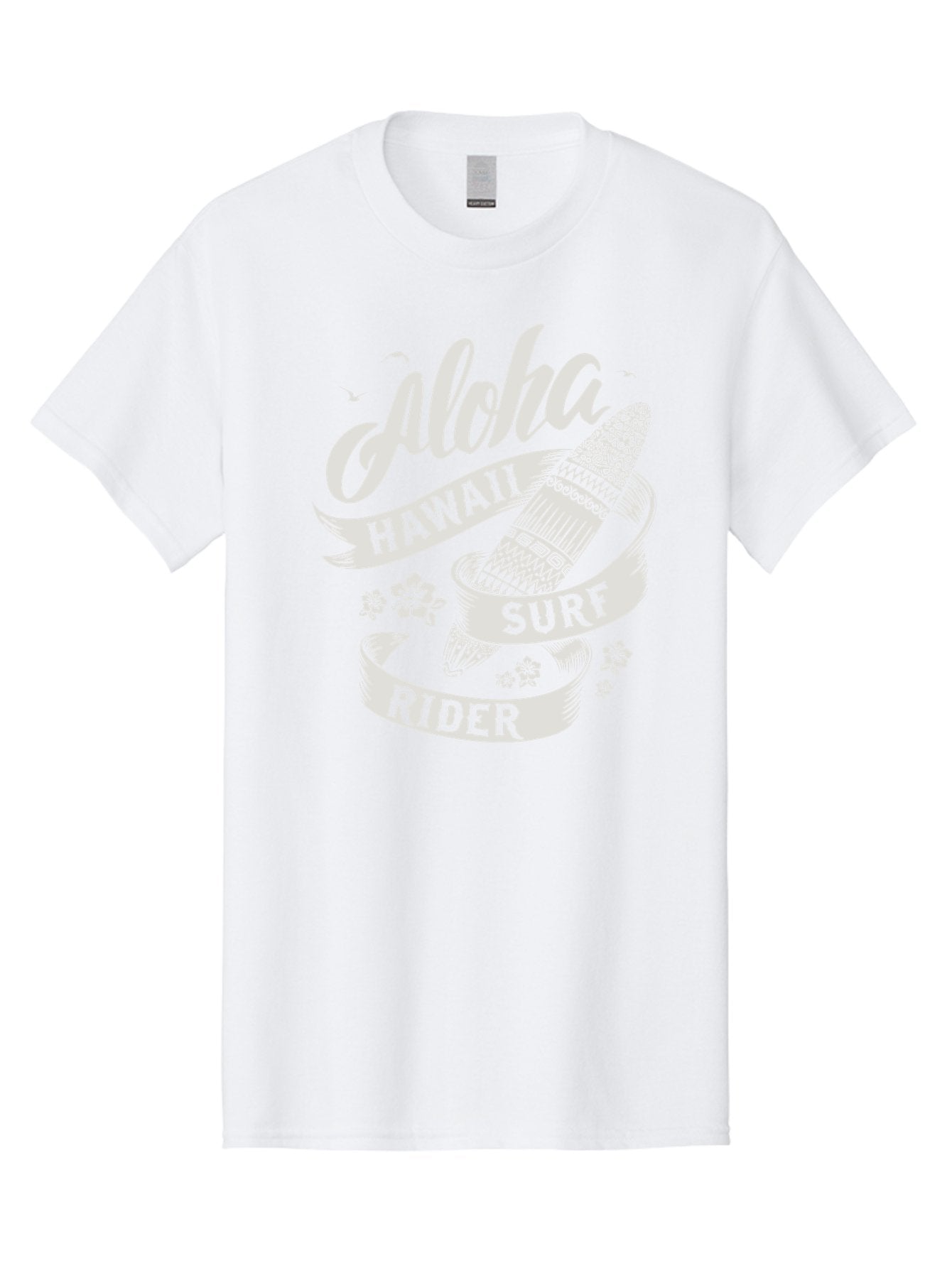 Aloha-Hawaii-Surf-Rider Men'S Graphic Tee, 100% Cotton, Comfortable Casual Summer Wear, Machine Washable, Surfboard Graphic, Hawaii Surf Culture, Aloha Spirit, Surfer Lifestyle, Tropical Vibes, Beachy Keiki, Surfing Adventure, Aac369 5