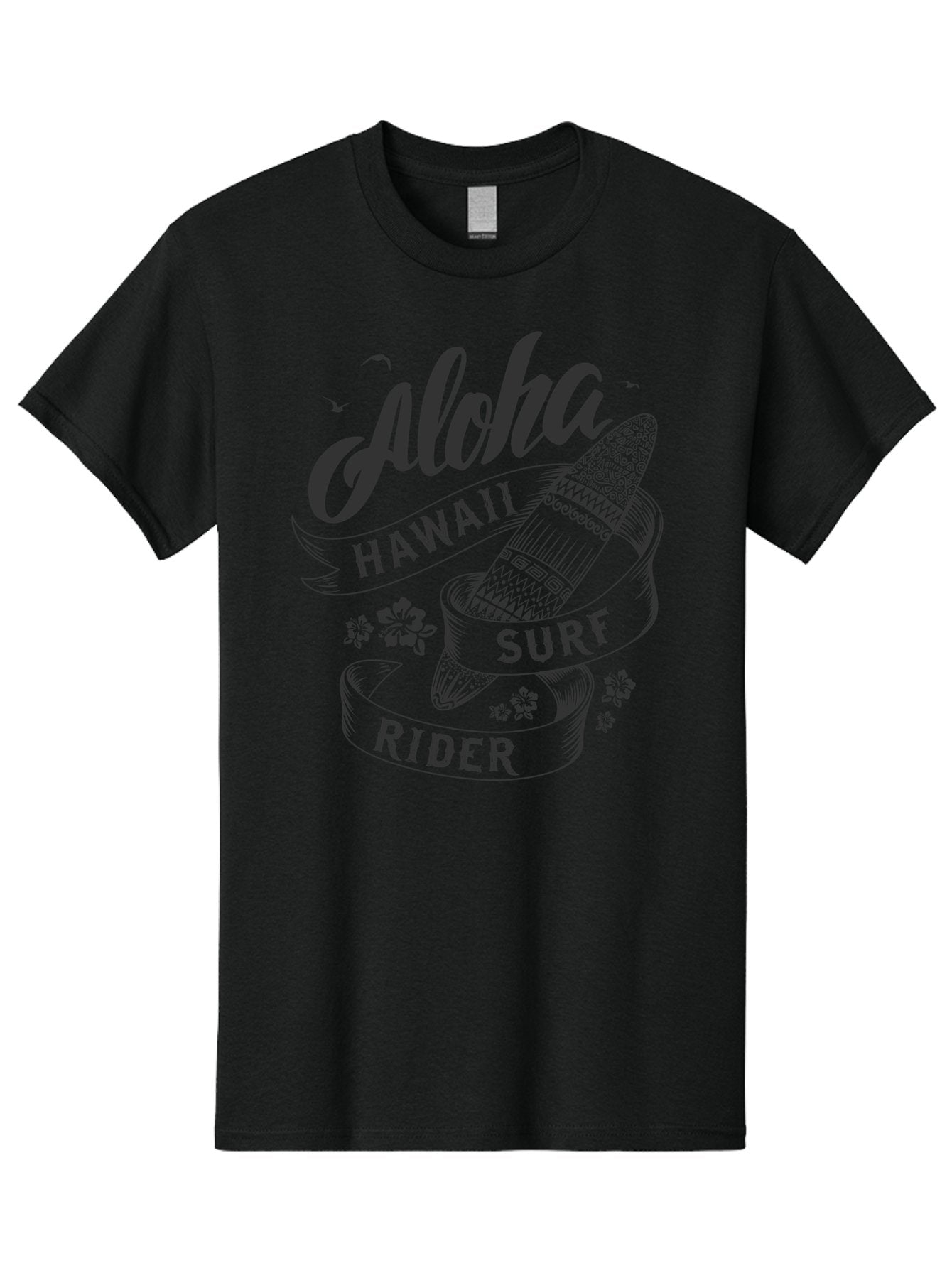 Aloha-Surf-Rider Men'S Graphic Tee, 100% Cotton, Comfortable Casual Summer Wear, Machine Washable, Hawaii Surf Rider, Surfboard, Tropical Vibes, Hawaii Vacation, Surfing Culture, Hawaii Tourism, Tropical Flowers, Aloha Spirit, Beach Lifestyle, Aac370 15