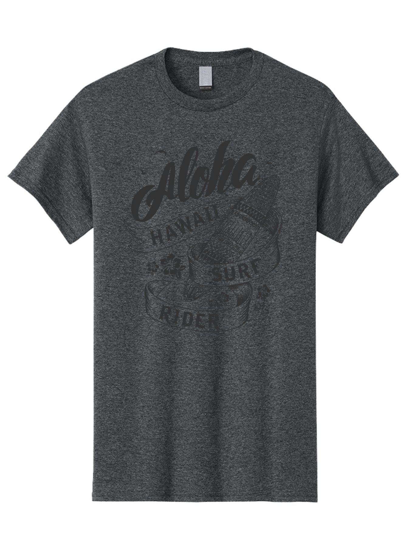 Aloha-Surf-Rider Men'S Graphic Tee, 100% Cotton, Comfortable Casual Summer Wear, Machine Washable, Hawaii Surf Rider, Surfboard, Tropical Vibes, Hawaii Vacation, Surfing Culture, Hawaii Tourism, Tropical Flowers, Aloha Spirit, Beach Lifestyle, Aac370 11