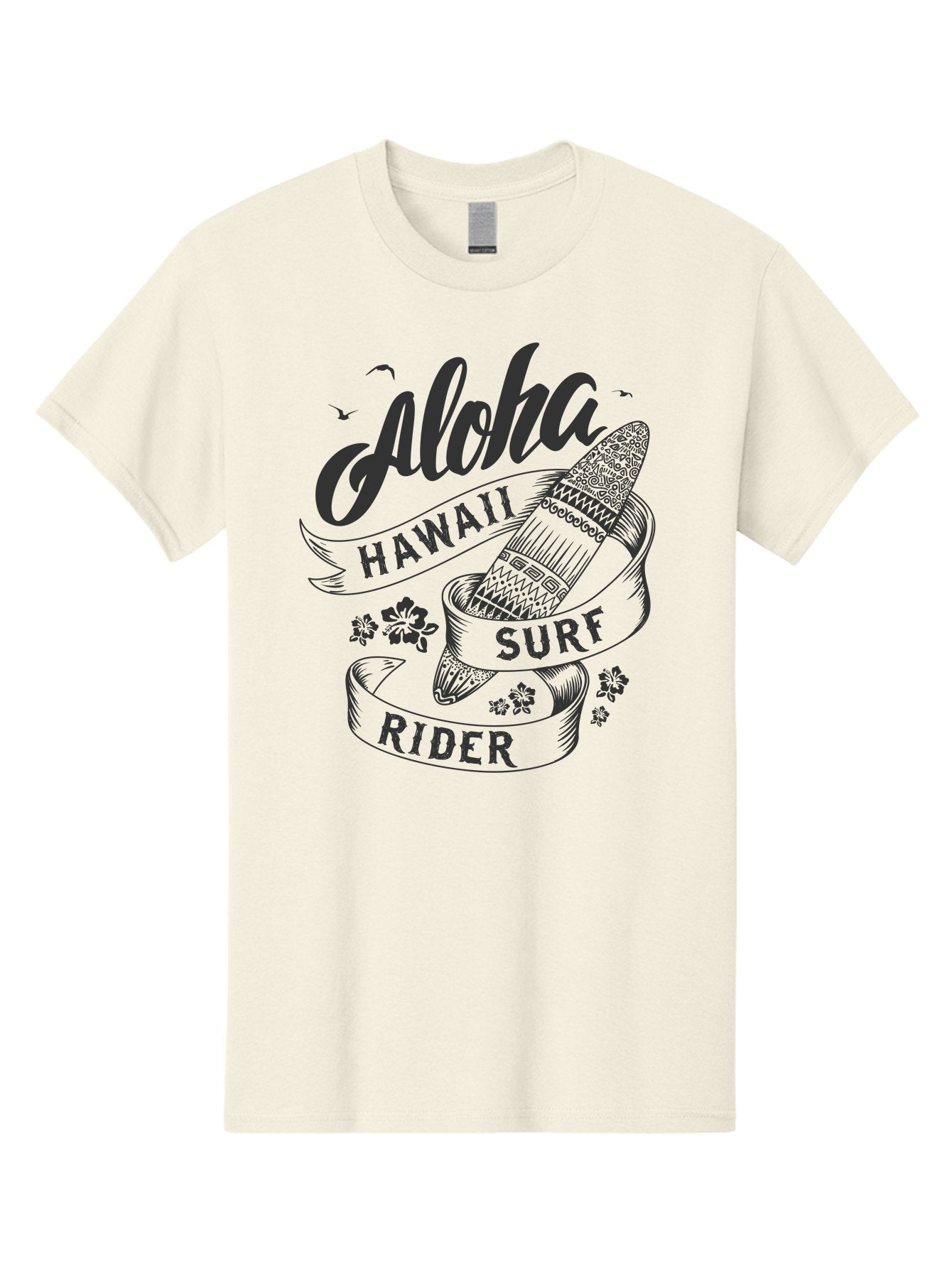 Aloha-Surf-Rider Men'S Graphic Tee, 100% Cotton, Comfortable Casual Summer Wear, Machine Washable, Hawaii Surf Rider, Surfboard, Tropical Vibes, Hawaii Vacation, Surfing Culture, Hawaii Tourism, Tropical Flowers, Aloha Spirit, Beach Lifestyle, Aac370 8