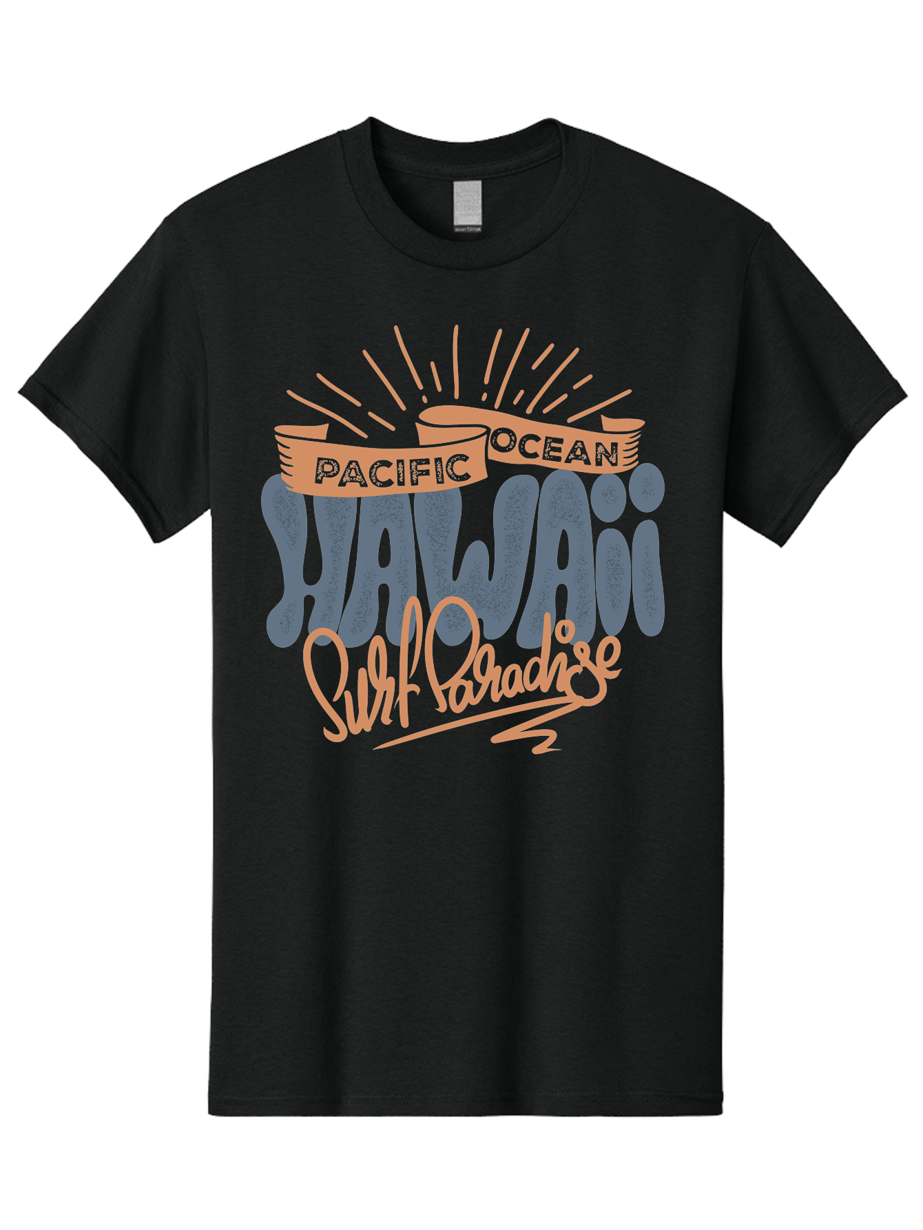 Pacific-Ocean-Wai-Anae-Surf-Paradise Men'S Graphic Tee, 100% Cotton, Comfortable Casual Summer Wear, Machine Washable, Hawaii Vacation, Pacific Ocean, Surf Paradise, Tropical Getaway, Beach Destination, Island Life, Surf Culture Aac371 25