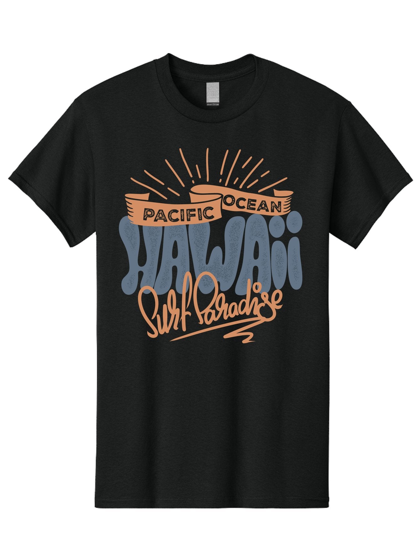 Pacific-Ocean-Wai-Anae-Surf-Paradise Men'S Graphic Tee, 100% Cotton, Comfortable Casual Summer Wear, Machine Washable, Hawaii Vacation, Pacific Ocean, Surf Paradise, Tropical Getaway, Beach Destination, Island Life, Surf Culture Aac371 7