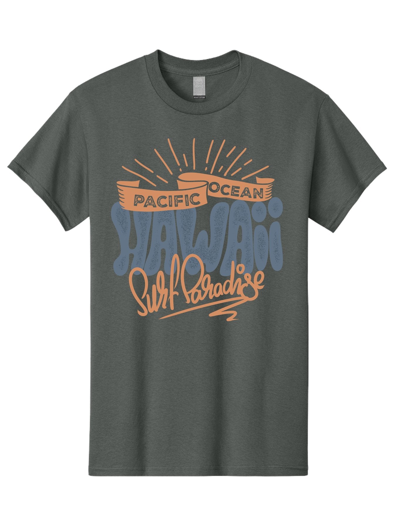Pacific-Ocean-Wai-Anae-Surf-Paradise Men'S Graphic Tee, 100% Cotton, Comfortable Casual Summer Wear, Machine Washable, Hawaii Vacation, Pacific Ocean, Surf Paradise, Tropical Getaway, Beach Destination, Island Life, Surf Culture Aac371 5