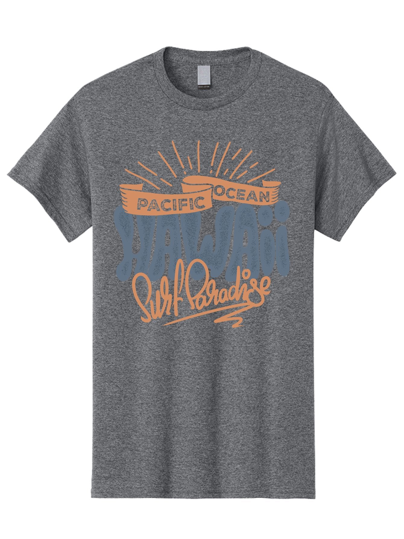 Pacific-Ocean-Wai-Anae-Surf-Paradise Men'S Graphic Tee, 100% Cotton, Comfortable Casual Summer Wear, Machine Washable, Hawaii Vacation, Pacific Ocean, Surf Paradise, Tropical Getaway, Beach Destination, Island Life, Surf Culture Aac371 3