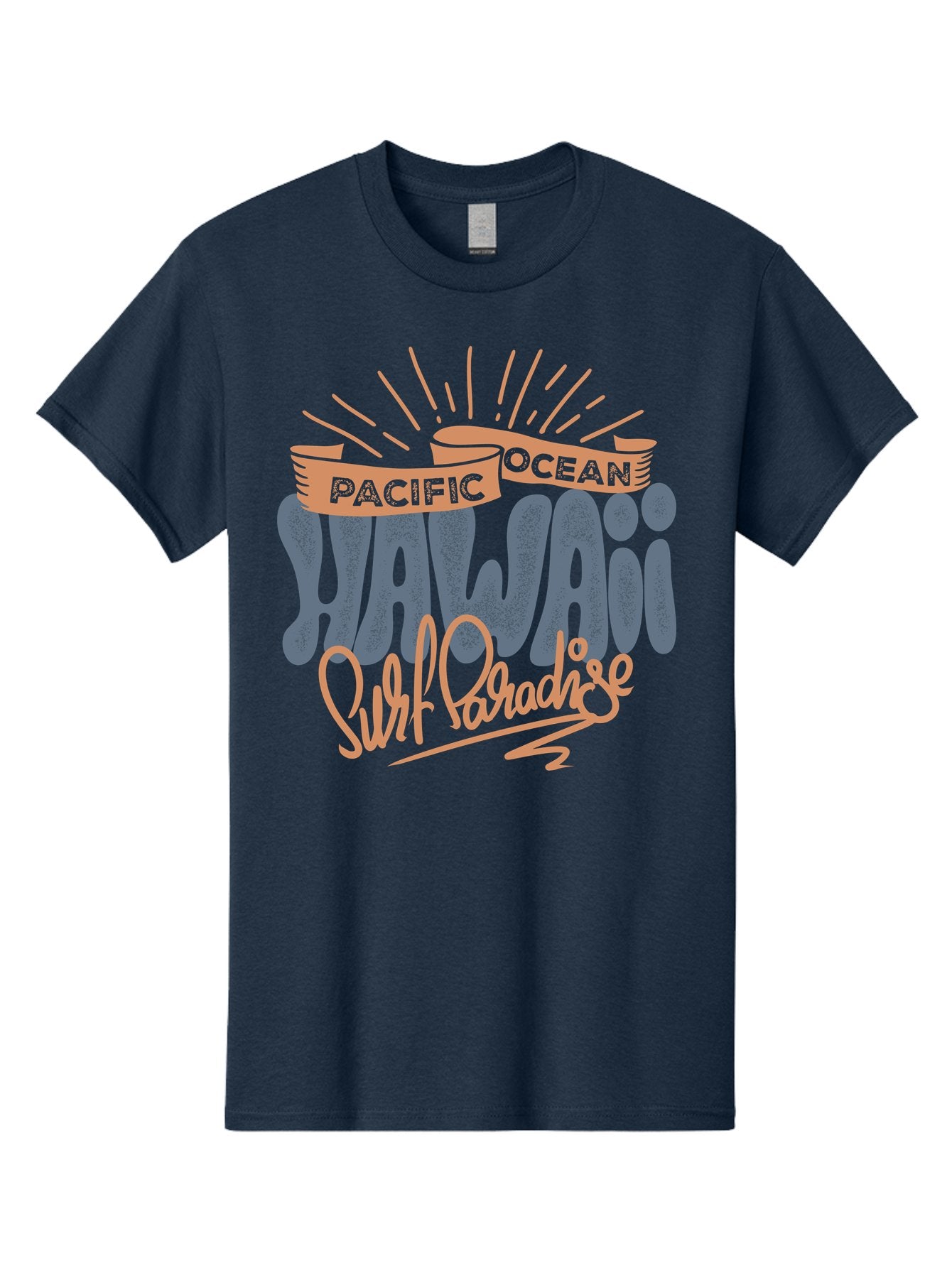 Pacific-Ocean-Wai-Anae-Surf-Paradise Men'S Graphic Tee, 100% Cotton, Comfortable Casual Summer Wear, Machine Washable, Hawaii Vacation, Pacific Ocean, Surf Paradise, Tropical Getaway, Beach Destination, Island Life, Surf Culture Aac371