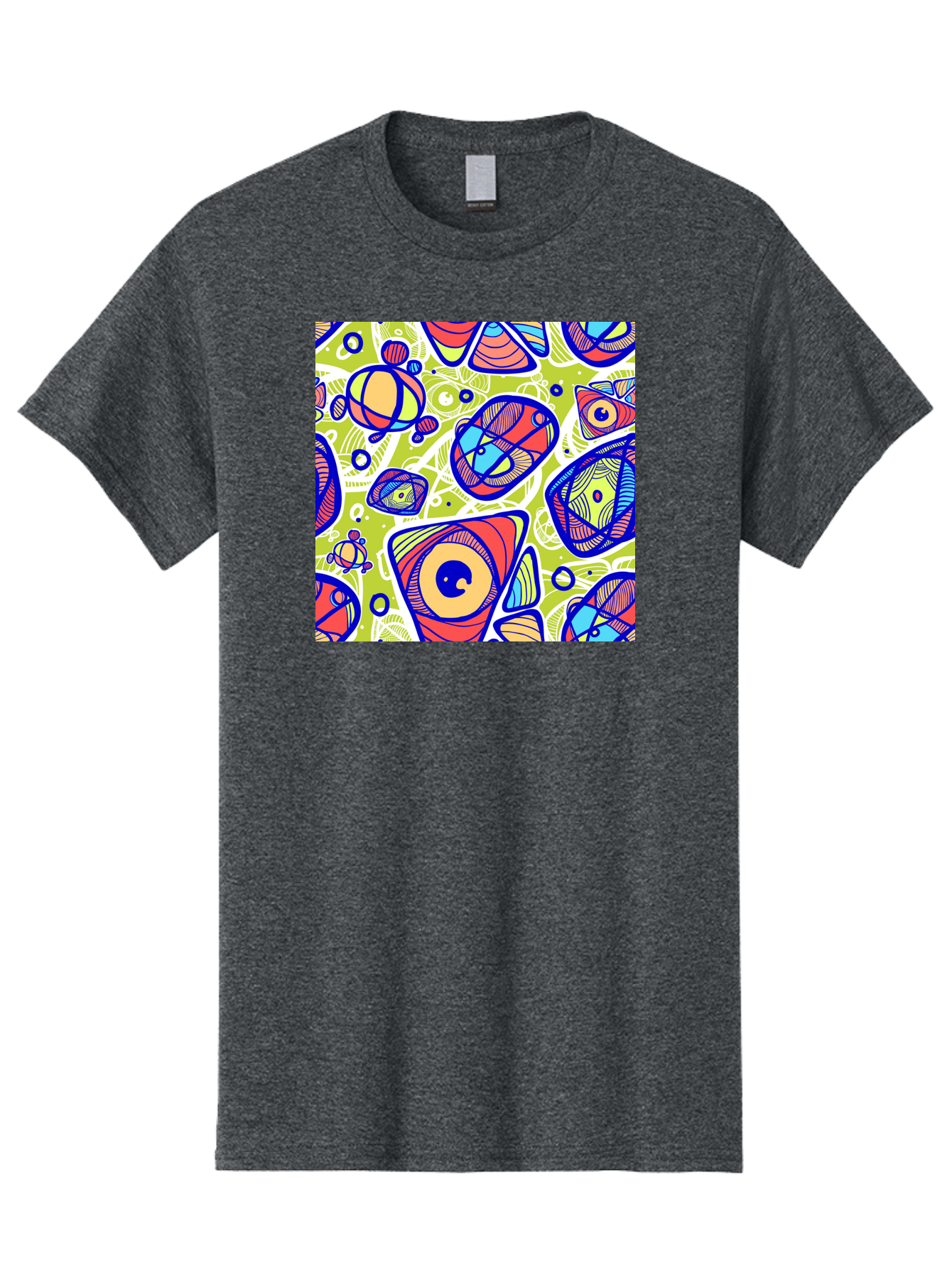 All-Seeing-Eyes Men'S Graphic Tee, 100% Cotton, Comfortable Casual Summer Wear, Machine Washable, Stylized Eyes, Abstract Shapes, Vibrant Colors, Bold Designs, Eye-Catching Patterns, Graphic Art, Tribal Motifs, Fantasy Elements, Aac375 27