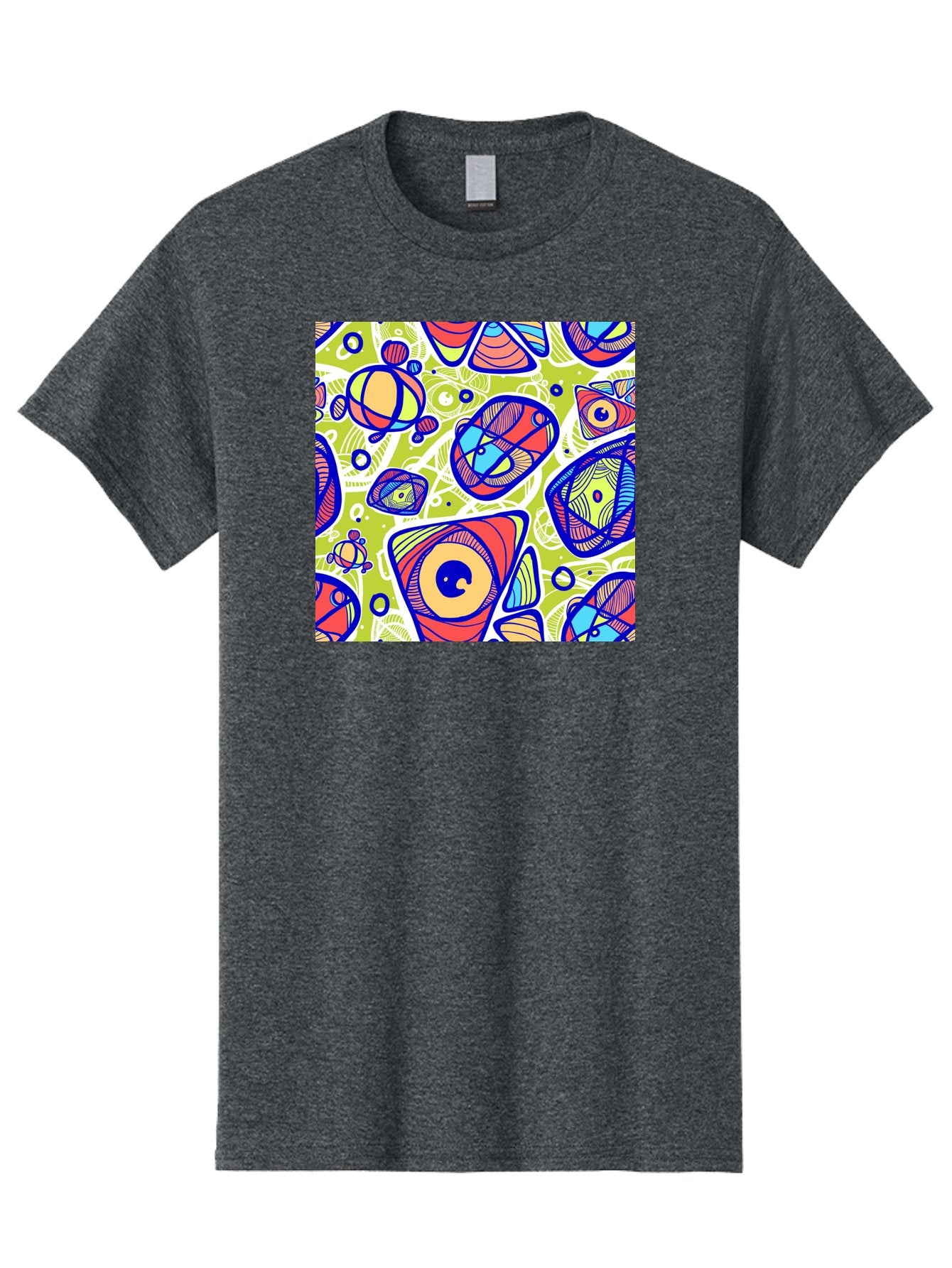 All-Seeing-Eyes Men'S Graphic Tee, 100% Cotton, Comfortable Casual Summer Wear, Machine Washable, Stylized Eyes, Abstract Shapes, Vibrant Colors, Bold Designs, Eye-Catching Patterns, Graphic Art, Tribal Motifs, Fantasy Elements, Aac375 10