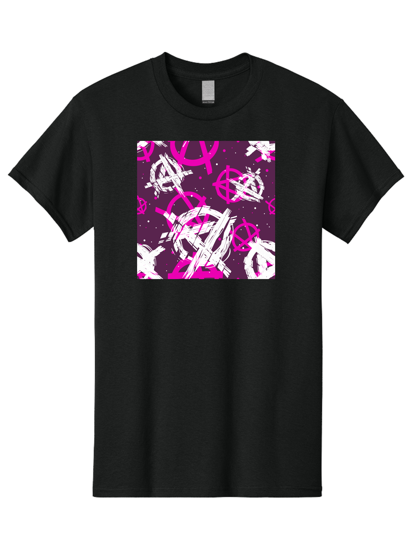 Anarchy-Symbols Men'S Graphic Tee, 100% Cotton, Comfortable Casual Summer Wear, Machine Washable, Anarchy Symbols, Protest Signs, Activist Graphics, Punk Rock Imagery, Chaotic Patterns, Abstract Art, Rebellion Motifs, Symbolic Expression, Aac377 23