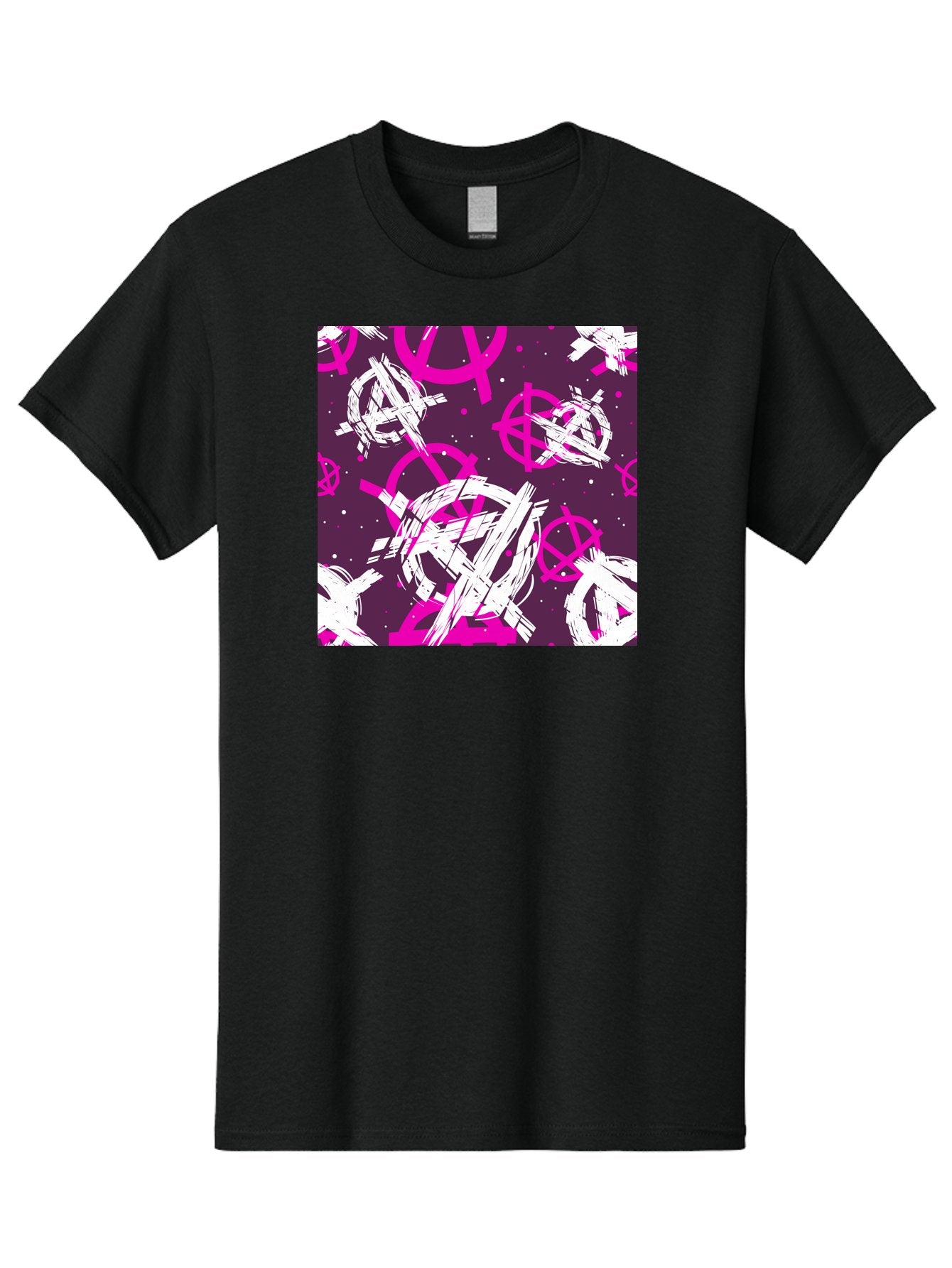Anarchy-Symbols Men'S Graphic Tee, 100% Cotton, Comfortable Casual Summer Wear, Machine Washable, Anarchy Symbols, Protest Signs, Activist Graphics, Punk Rock Imagery, Chaotic Patterns, Abstract Art, Rebellion Motifs, Symbolic Expression, Aac377 4