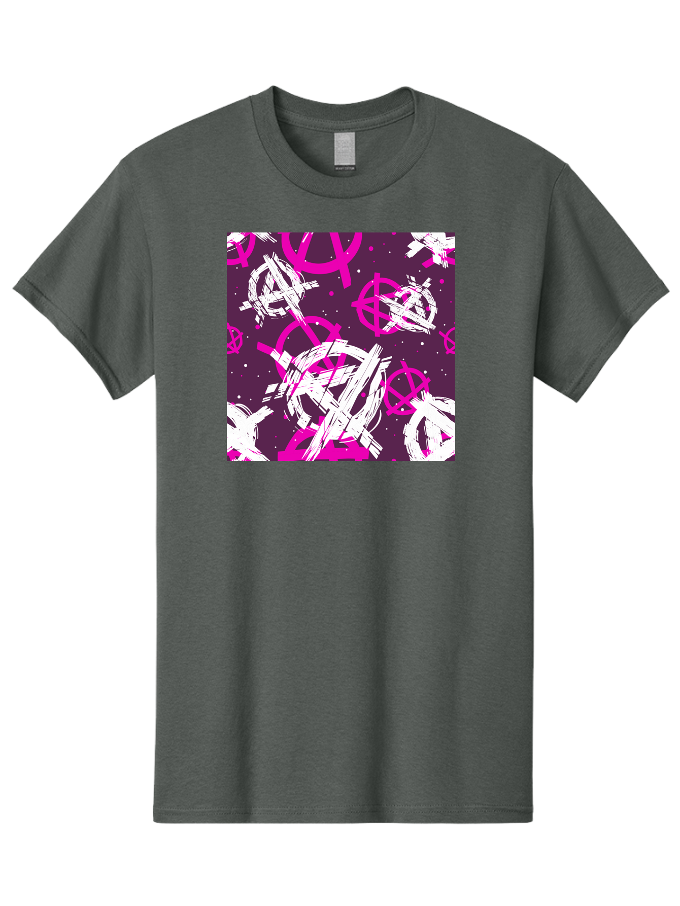 Anarchy-Symbols Men'S Graphic Tee, 100% Cotton, Comfortable Casual Summer Wear, Machine Washable, Anarchy Symbols, Protest Signs, Activist Graphics, Punk Rock Imagery, Chaotic Patterns, Abstract Art, Rebellion Motifs, Symbolic Expression, Aac377 27