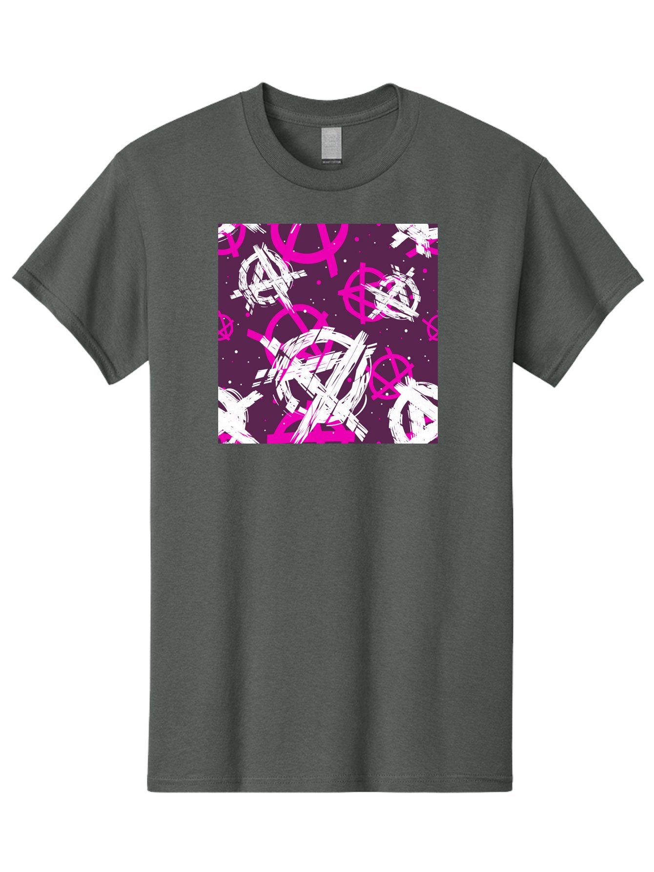 Anarchy-Symbols Men'S Graphic Tee, 100% Cotton, Comfortable Casual Summer Wear, Machine Washable, Anarchy Symbols, Protest Signs, Activist Graphics, Punk Rock Imagery, Chaotic Patterns, Abstract Art, Rebellion Motifs, Symbolic Expression, Aac377 10