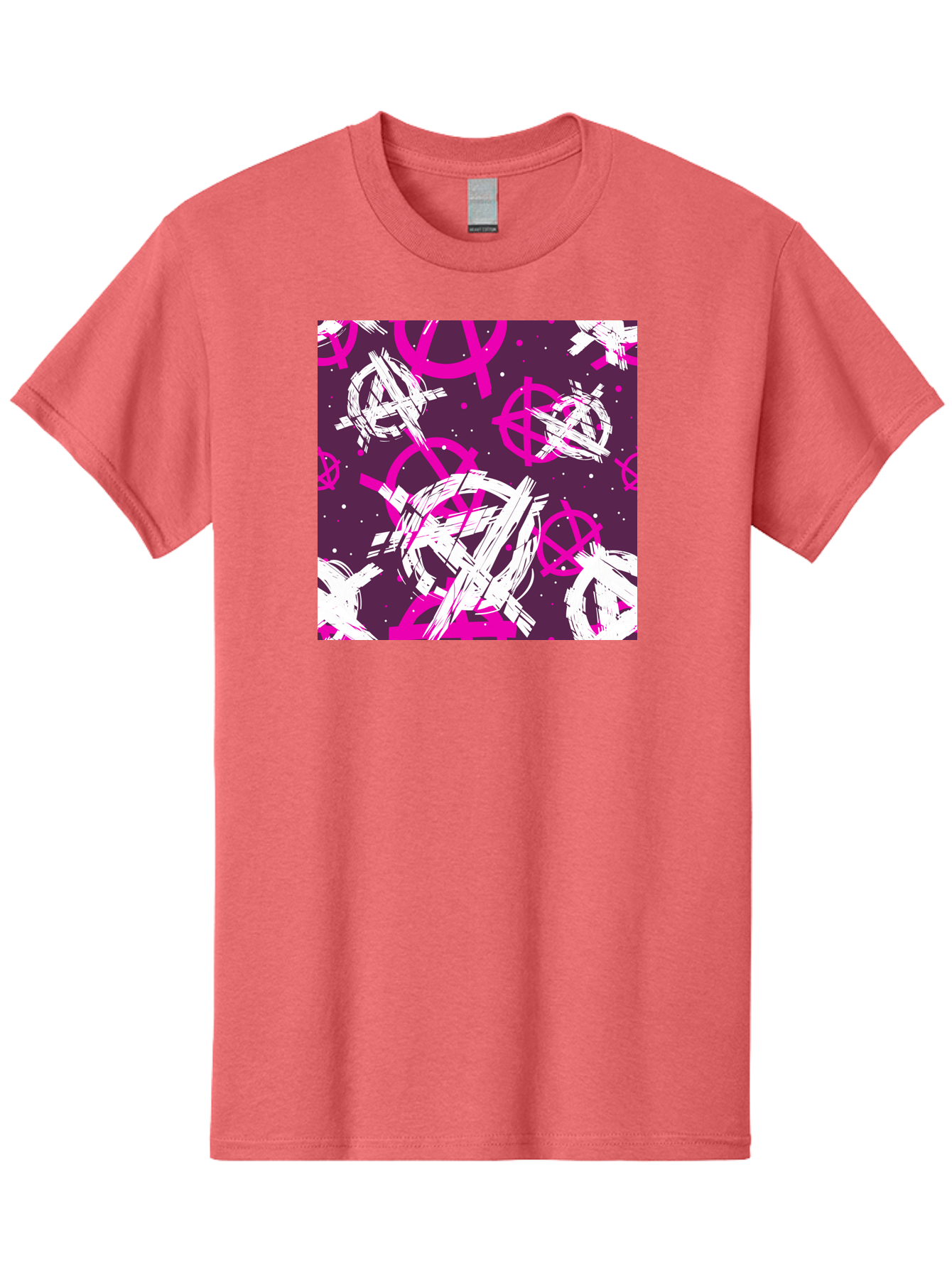 Anarchy-Symbols Men'S Graphic Tee, 100% Cotton, Comfortable Casual Summer Wear, Machine Washable, Anarchy Symbols, Protest Signs, Activist Graphics, Punk Rock Imagery, Chaotic Patterns, Abstract Art, Rebellion Motifs, Symbolic Expression, Aac377 15