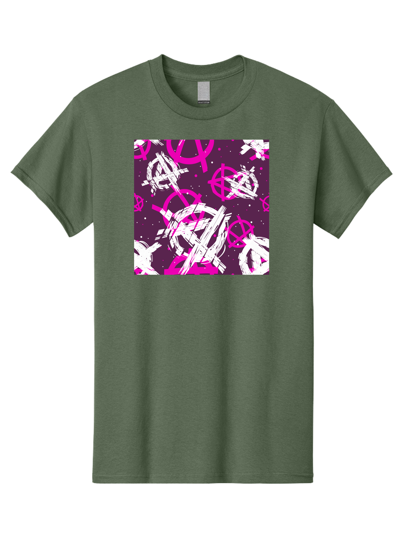 Anarchy-Symbols Men'S Graphic Tee, 100% Cotton, Comfortable Casual Summer Wear, Machine Washable, Anarchy Symbols, Protest Signs, Activist Graphics, Punk Rock Imagery, Chaotic Patterns, Abstract Art, Rebellion Motifs, Symbolic Expression, Aac377 7