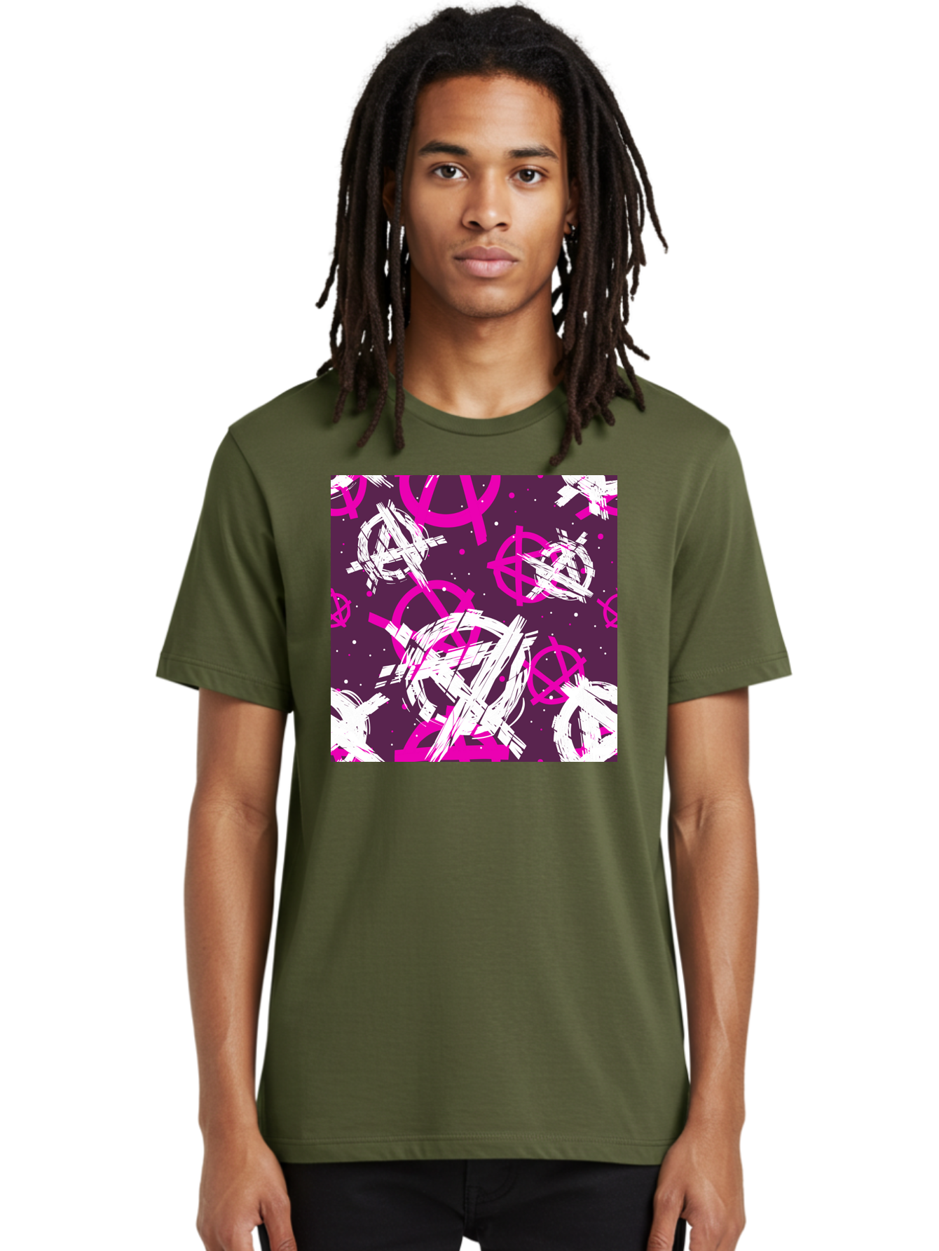 Anarchy-Symbols Men'S Graphic Tee, 100% Cotton, Comfortable Casual Summer Wear, Machine Washable, Anarchy Symbols, Protest Signs, Activist Graphics, Punk Rock Imagery, Chaotic Patterns, Abstract Art, Rebellion Motifs, Symbolic Expression, Aac377 8