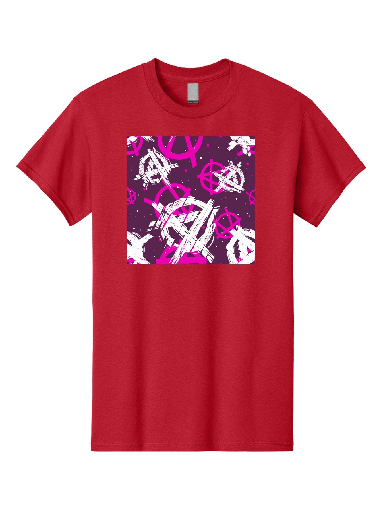 Anarchy-Symbols Men'S Graphic Tee, 100% Cotton, Comfortable Casual Summer Wear, Machine Washable, Anarchy Symbols, Protest Signs, Activist Graphics, Punk Rock Imagery, Chaotic Patterns, Abstract Art, Rebellion Motifs, Symbolic Expression, Aac377 6