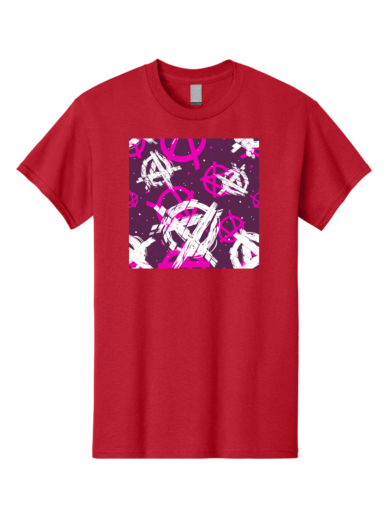 Anarchy-Symbols Men'S Graphic Tee, 100% Cotton, Comfortable Casual Summer Wear, Machine Washable, Anarchy Symbols, Protest Signs, Activist Graphics, Punk Rock Imagery, Chaotic Patterns, Abstract Art, Rebellion Motifs, Symbolic Expression, Aac377 13