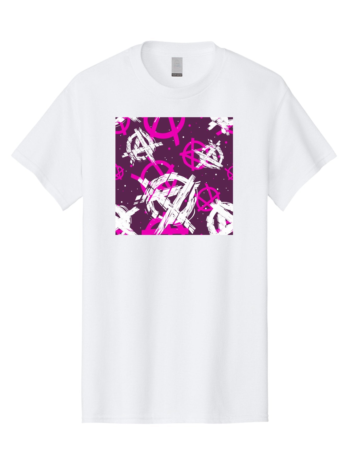 Anarchy-Symbols Men'S Graphic Tee, 100% Cotton, Comfortable Casual Summer Wear, Machine Washable, Anarchy Symbols, Protest Signs, Activist Graphics, Punk Rock Imagery, Chaotic Patterns, Abstract Art, Rebellion Motifs, Symbolic Expression, Aac377 8