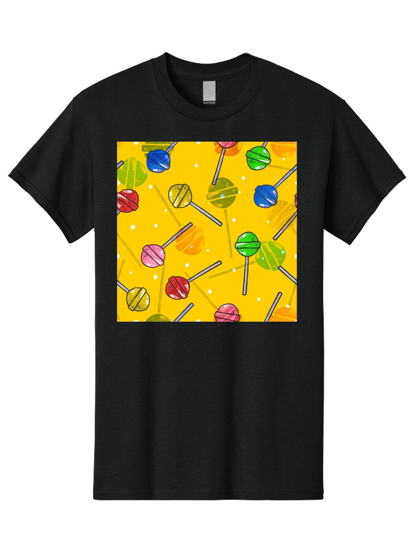 Lollipops Men'S Graphic Tee, 100% Cotton, Comfortable Casual Summer Wear, Machine Washable, Lollipops, Candy, Sweets, Colorful Treats, Vibrant Hues, Playful Design, Sweet Tooth, Party Favors, Kid'S Party Aac402 15