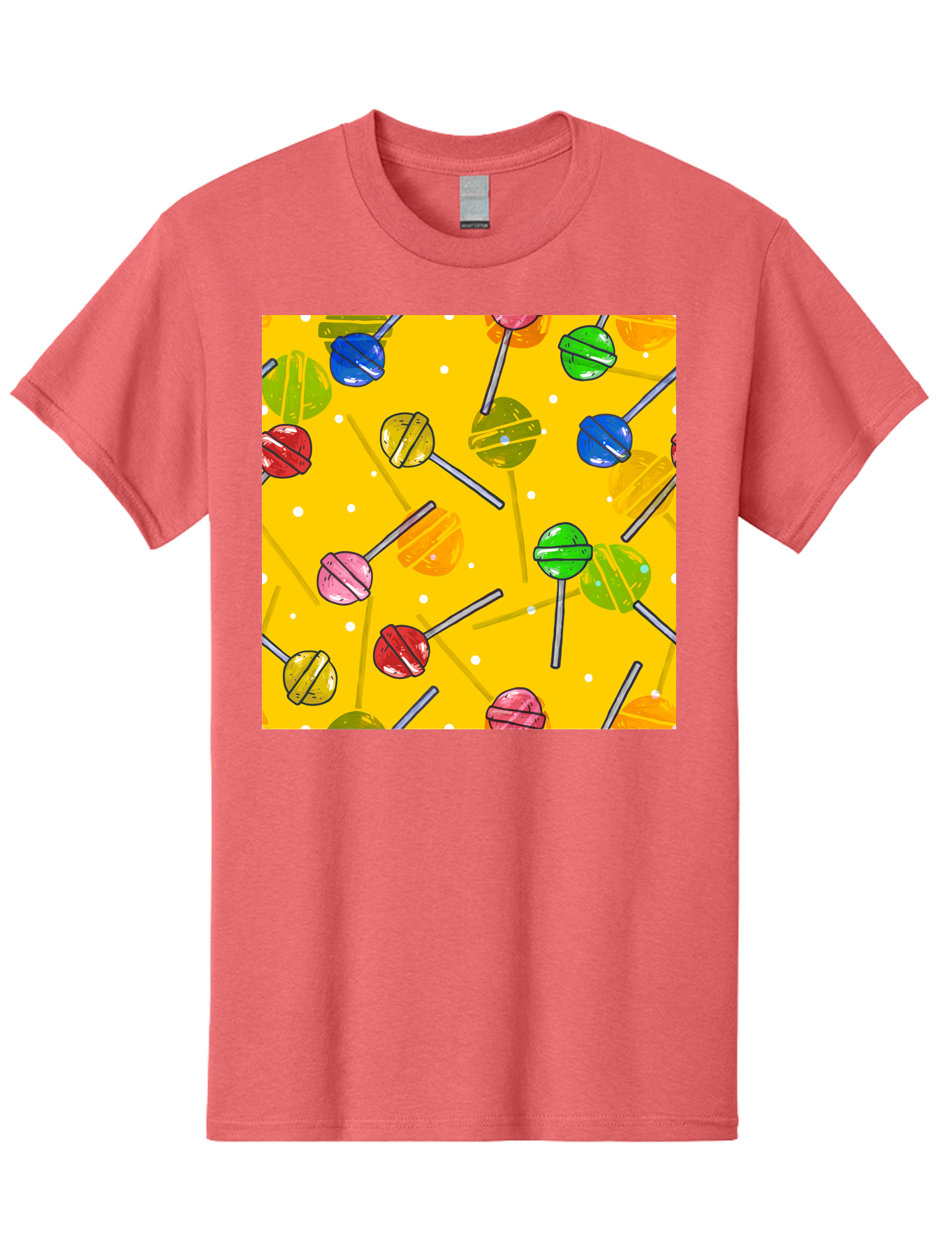 Lollipops Men'S Graphic Tee, 100% Cotton, Comfortable Casual Summer Wear, Machine Washable, Lollipops, Candy, Sweets, Colorful Treats, Vibrant Hues, Playful Design, Sweet Tooth, Party Favors, Kid'S Party Aac402 25
