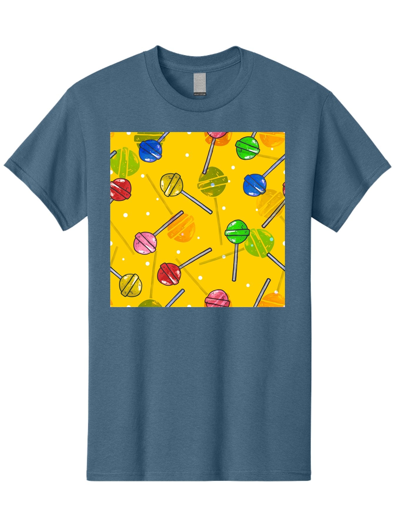 Lollipops Men'S Graphic Tee, 100% Cotton, Comfortable Casual Summer Wear, Machine Washable, Lollipops, Candy, Sweets, Colorful Treats, Vibrant Hues, Playful Design, Sweet Tooth, Party Favors, Kid'S Party Aac402 10